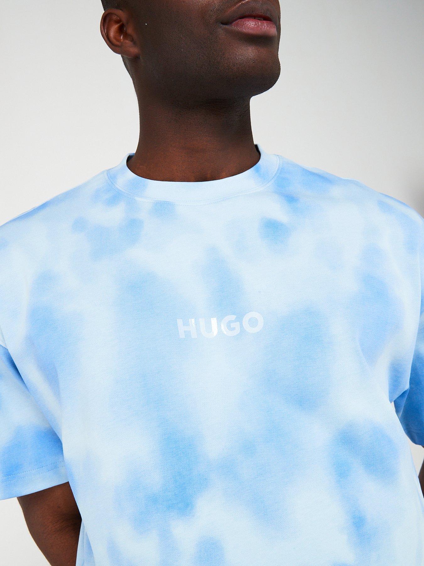 hugo-dielo-printed-oversize-t-shirt-blueoutfit