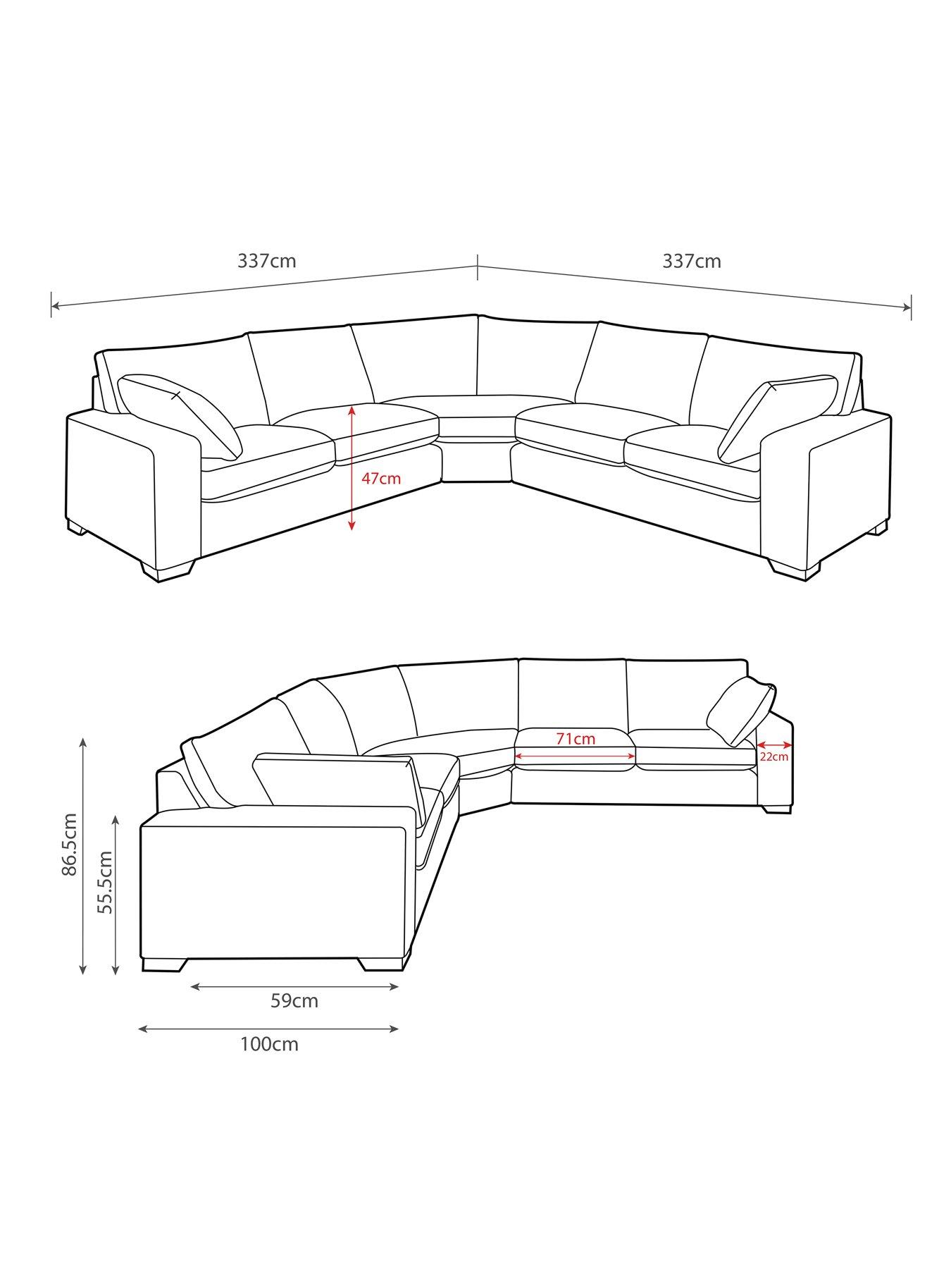 Image 6 of 6 of Very Home Heatly Curved Corner Sofa