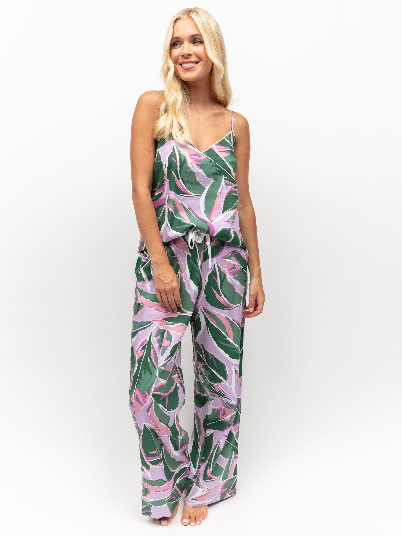 cyberjammies-leaf-print-cami-wide-leg-pyjama-set