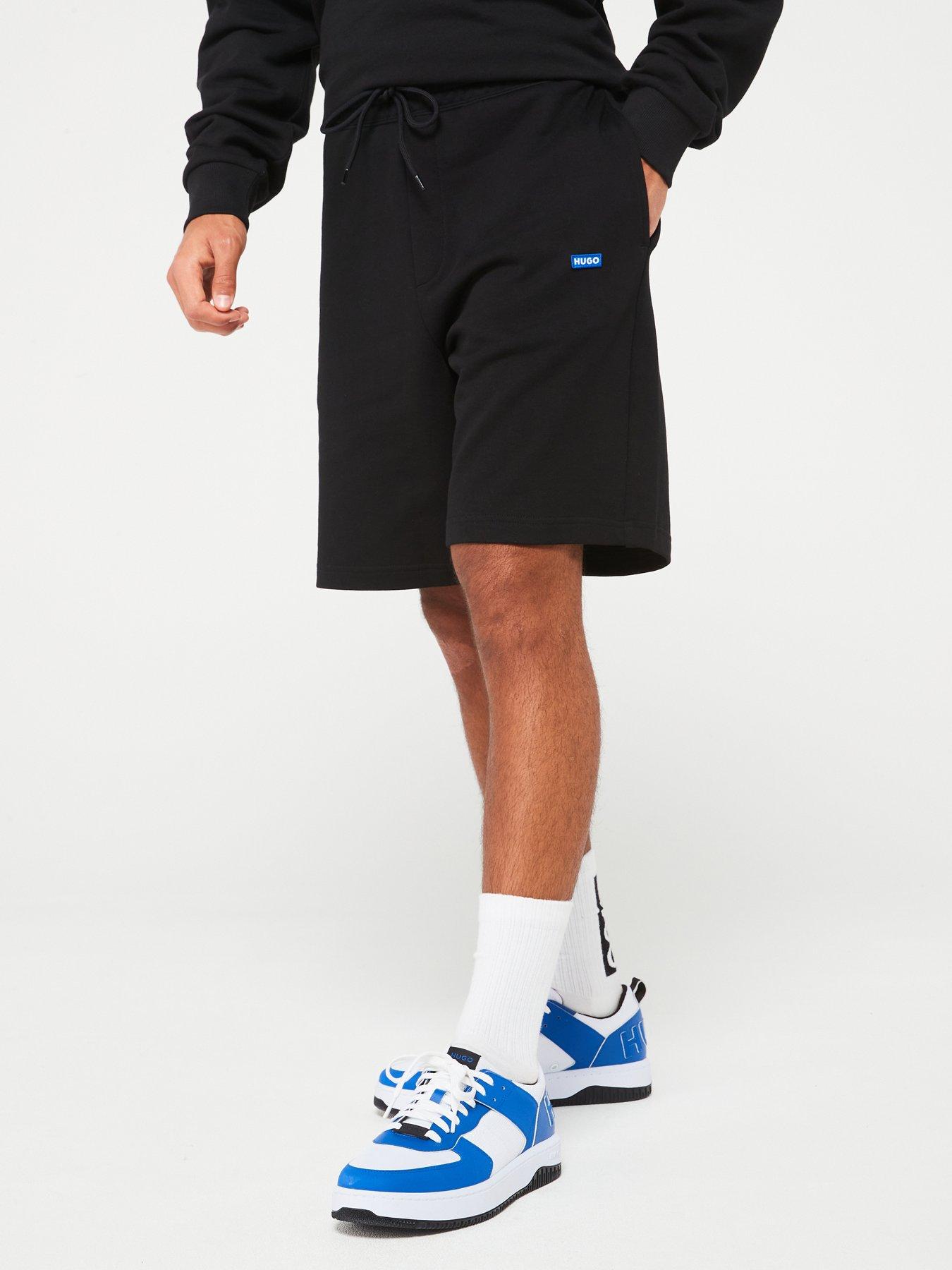 Image of HUGO Blue Nasensio Regular Fit Jersey Shorts- Black