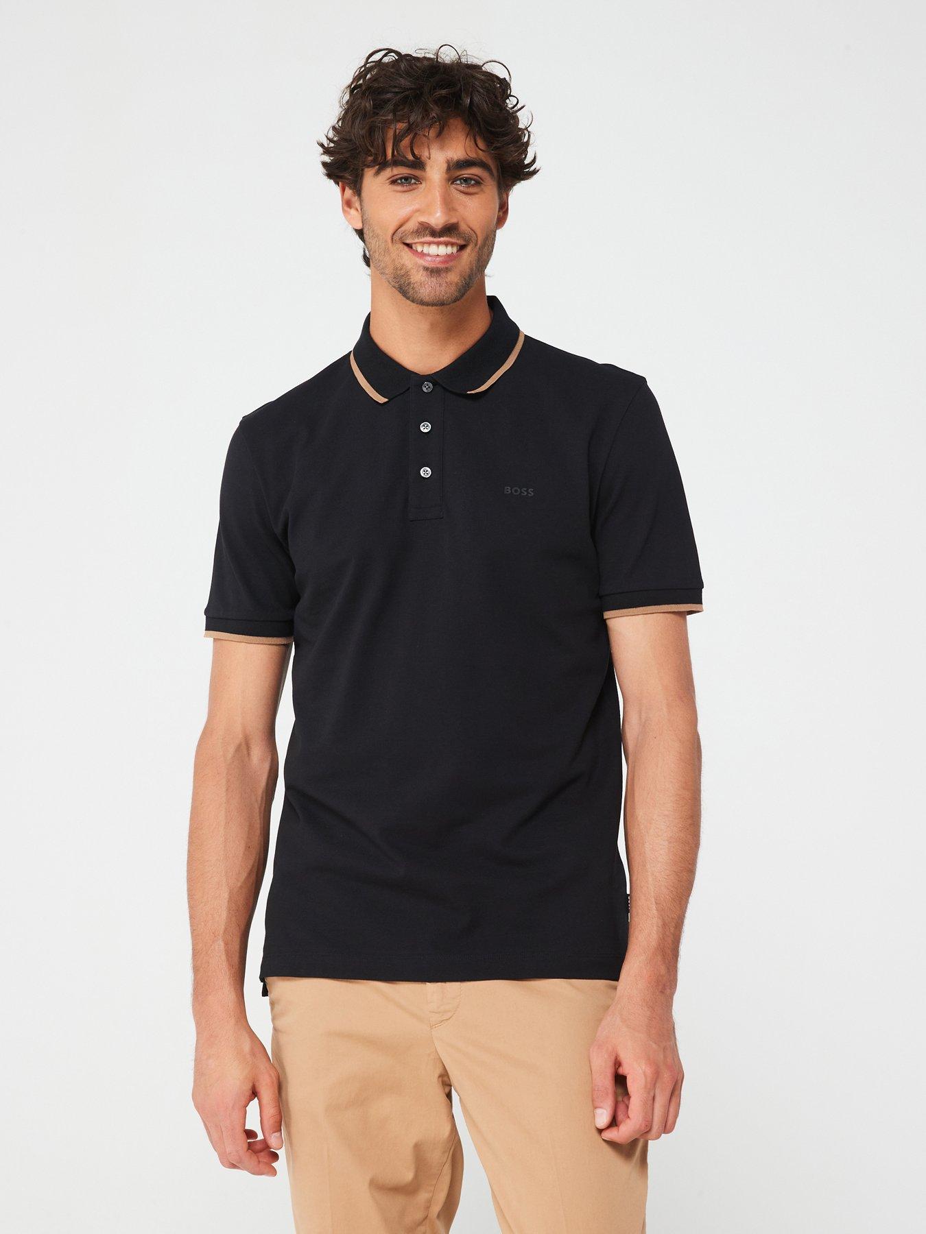BOSS Parlay 190 Regular Fit Short Sleeve Polo Shirt - Black