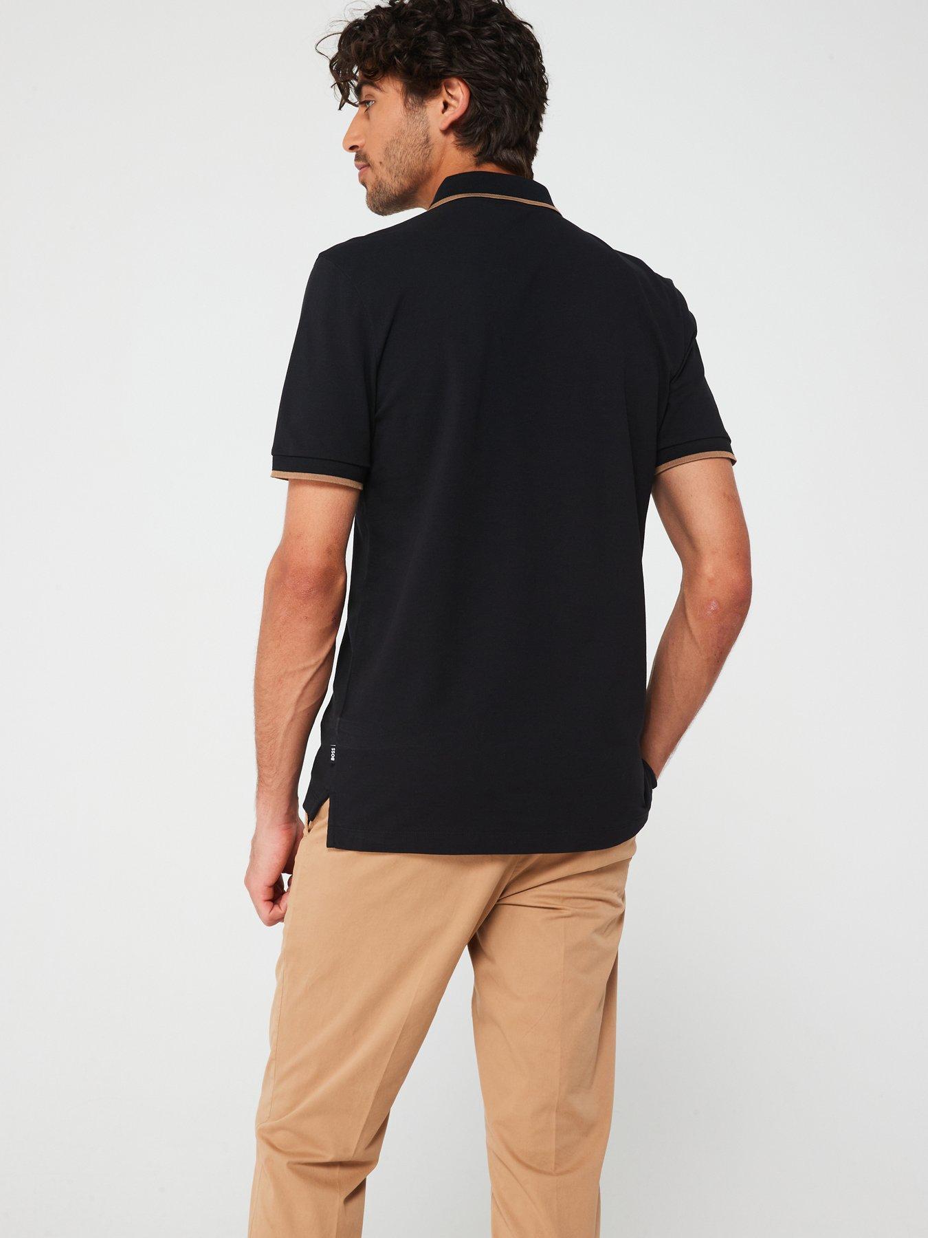 boss-parlay-190-regular-fit-short-sleeve-polo-shirt-blackstillFront