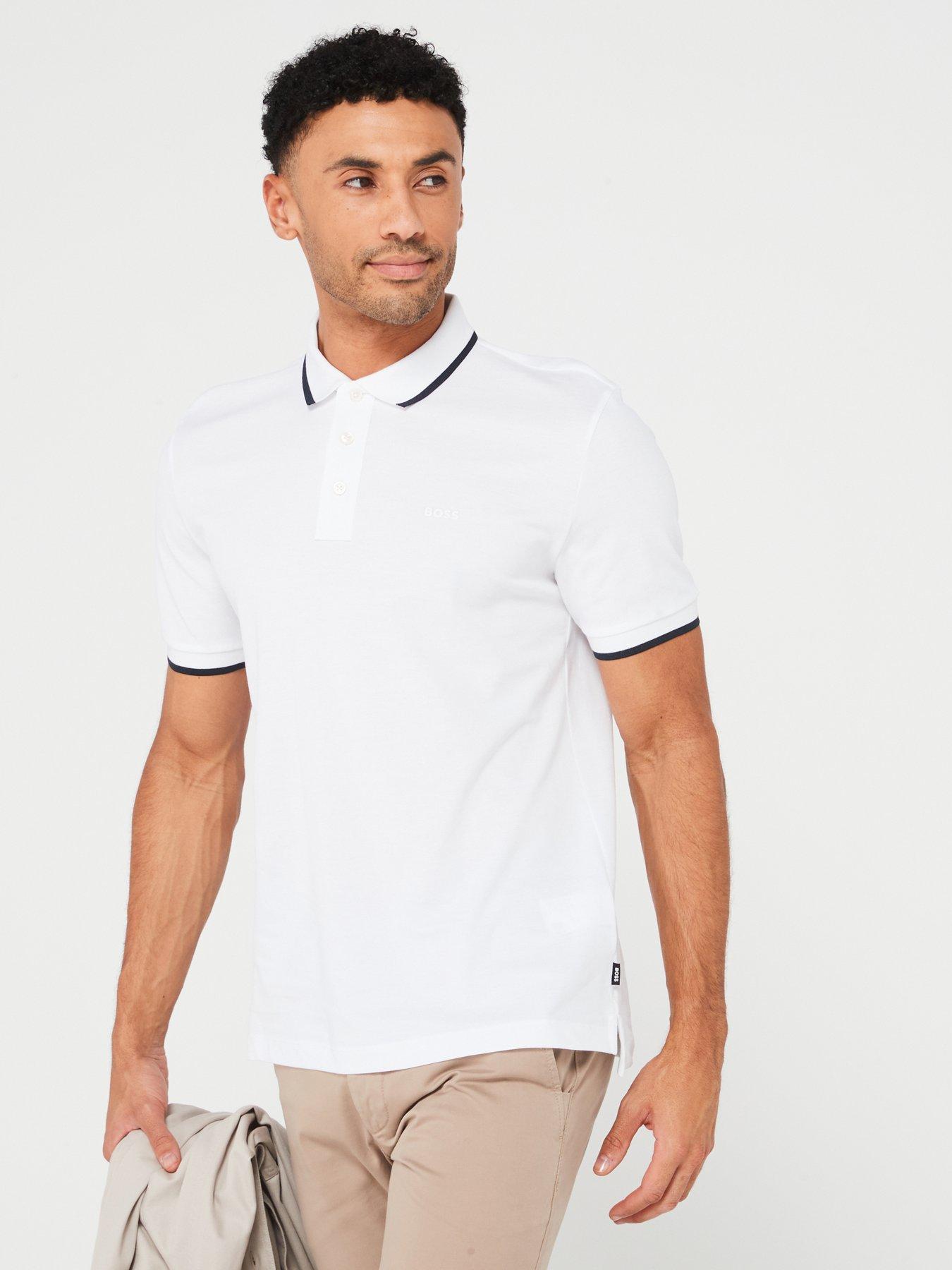 BOSS Parlay 190 Regular Fit Short Sleeve Polo Shirt - Natural