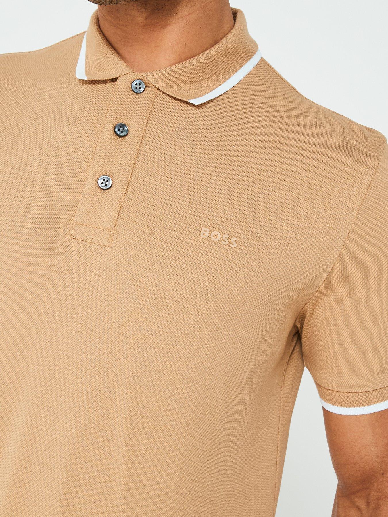 boss-parlay-190-regular-fit-short-sleeve-polo-shirt-dark-beigeoutfit