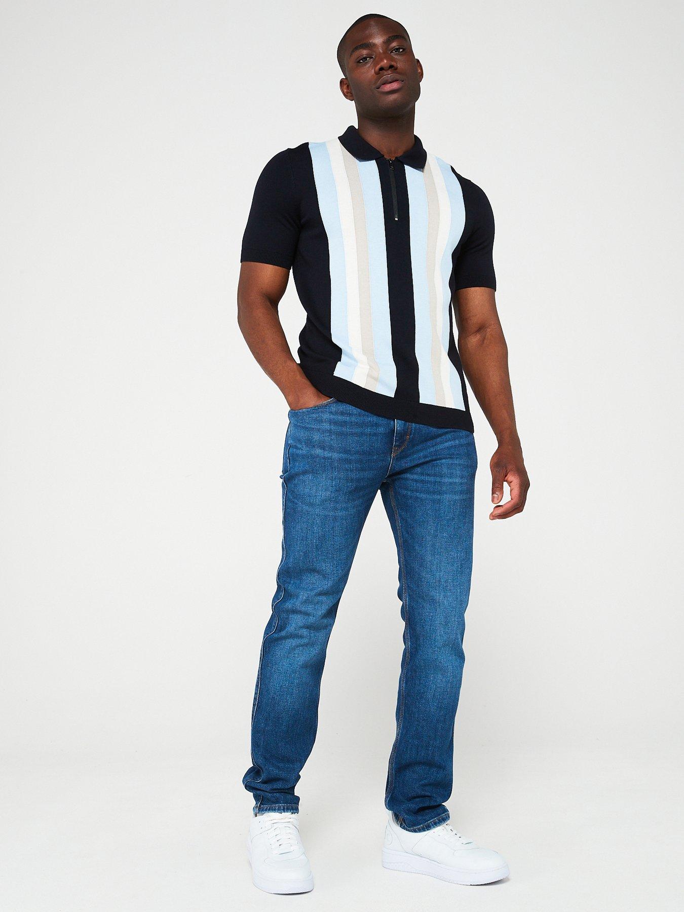 hugo-sholpon-stripe-knitted-polo-shirt-navyback