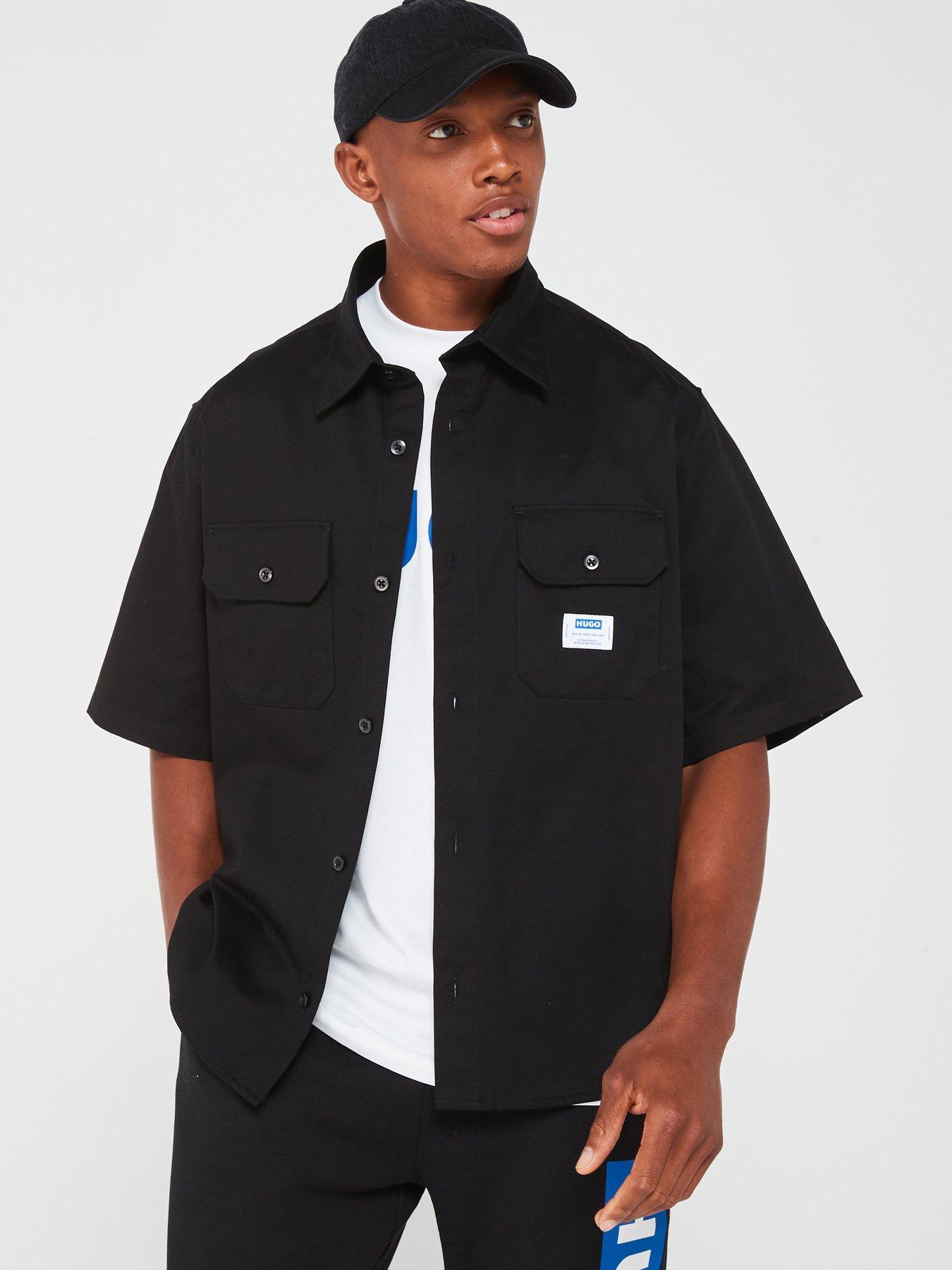 hugo-blue-ekyno-loose-fit-double-pocket-short-sleeve-shirt-black