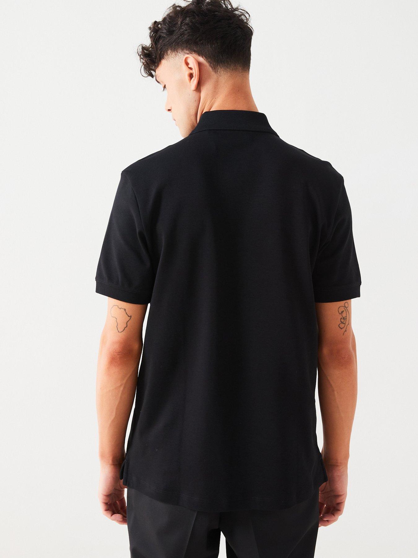 Image 2 of 6 of HUGO Dalomino Regular Fit Short Sleeve Polo Shirt - Black