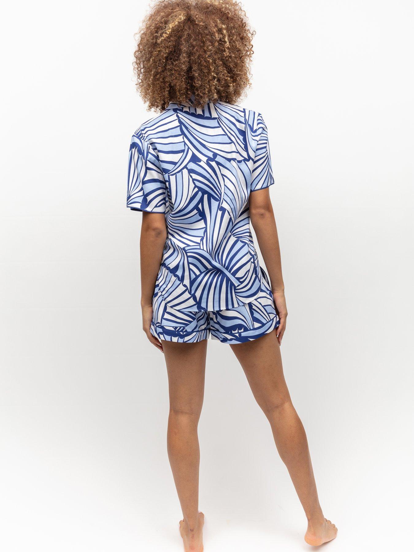 cyberjammies-blue-shell-geo-print-pyjama-short-setstillFront