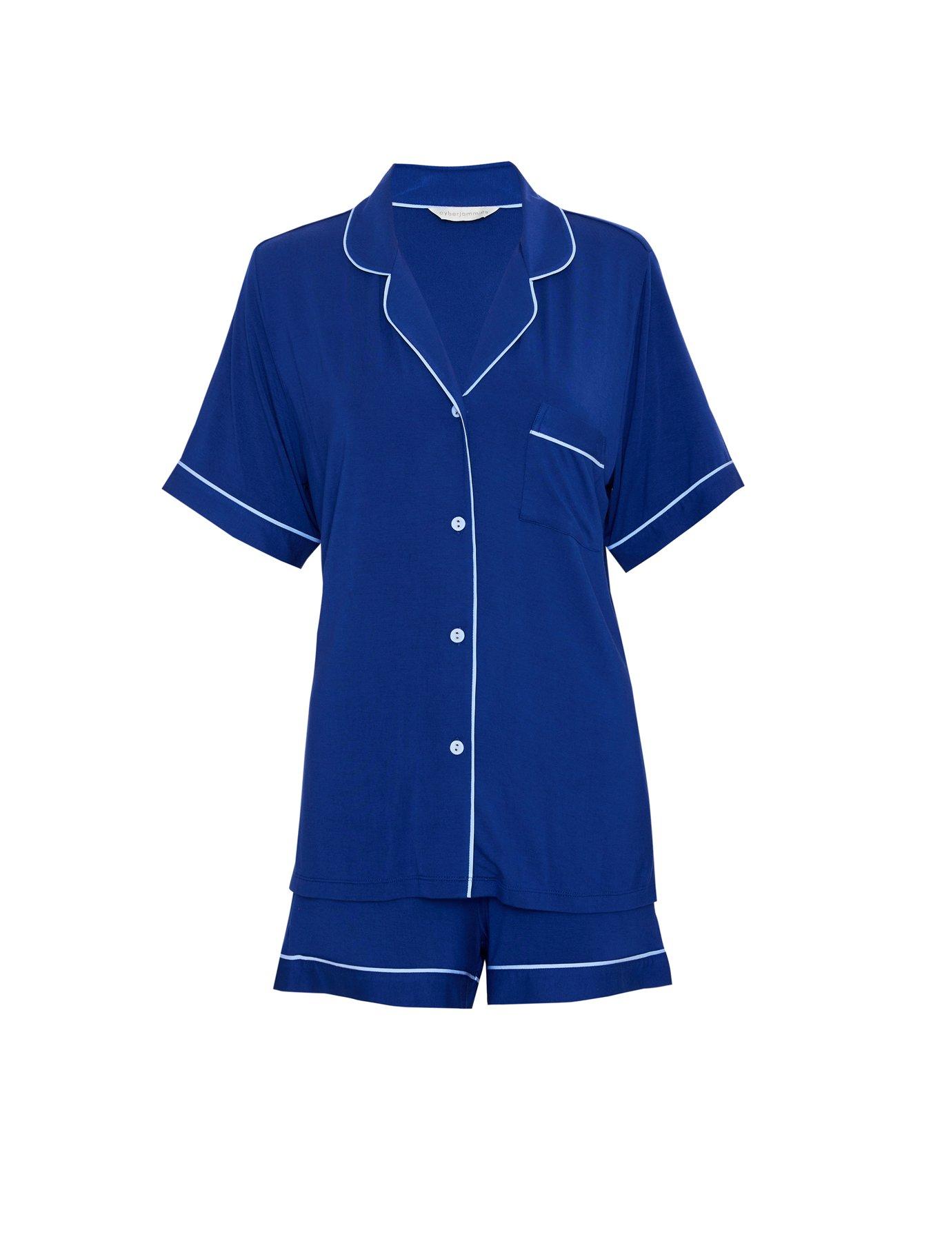 cyberjammies-revere-jersey-shorty-set-dark-blueback