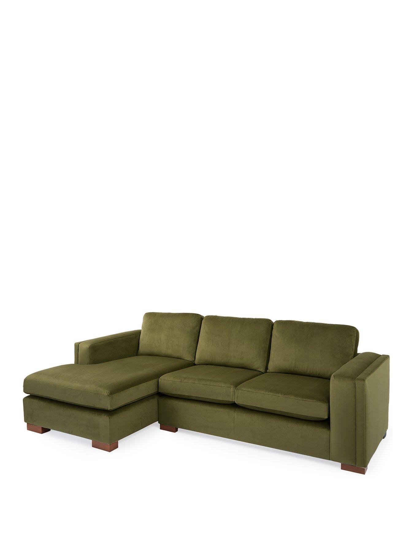 very-home-maison-velvet-left-hand-corner-chaise-sofaback