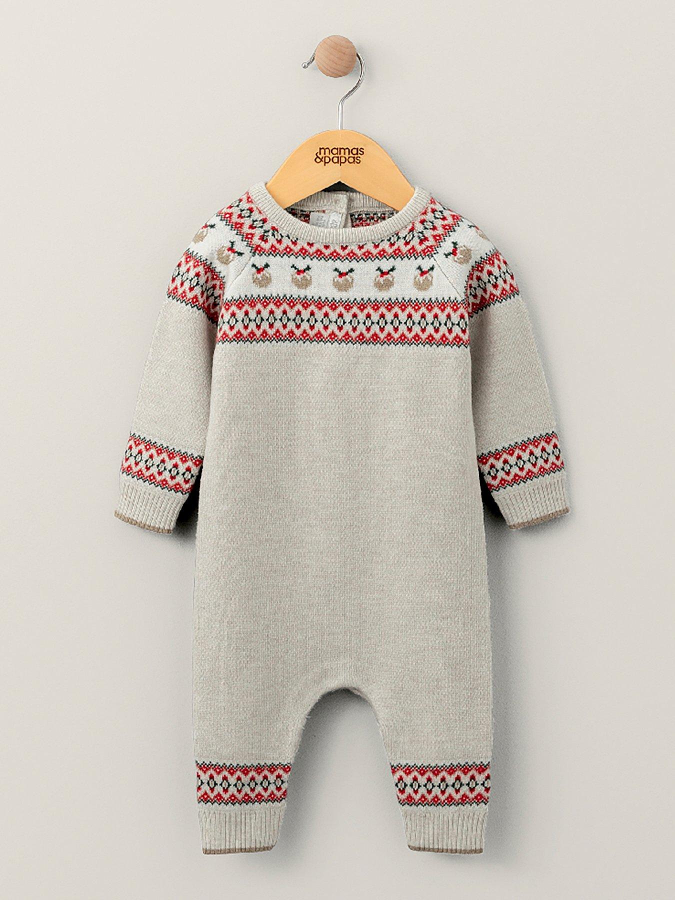 mamas-papas-baby-boys-fairisle-knitted-christmas-romper-beige