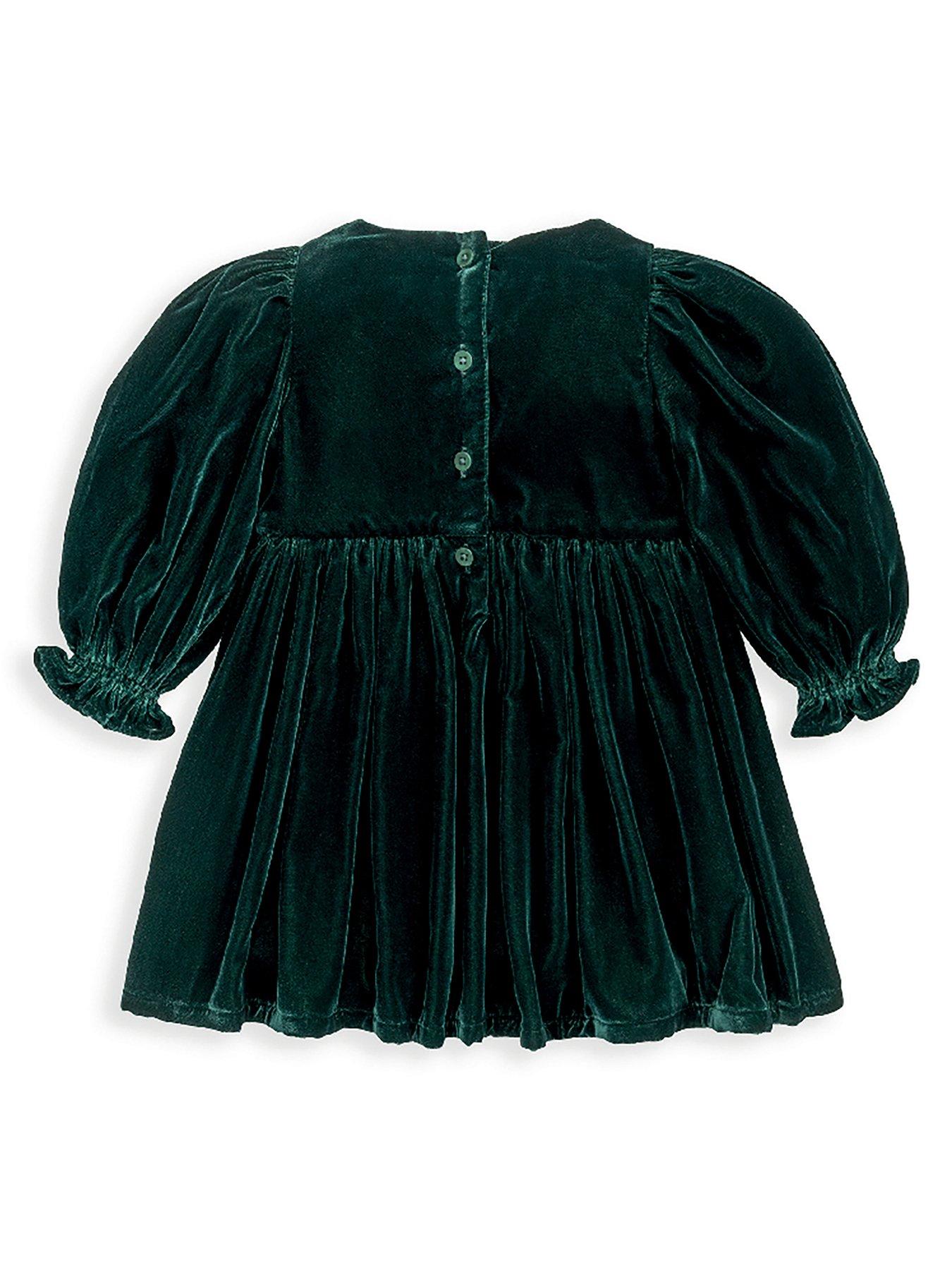 mamas-papas-baby-girls-velvet-bow-dress-greenback