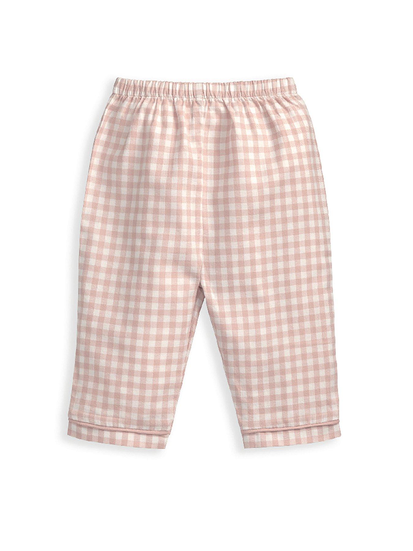 mamas-papas-baby-girls-check-woven-pyjamas-pinkdetail