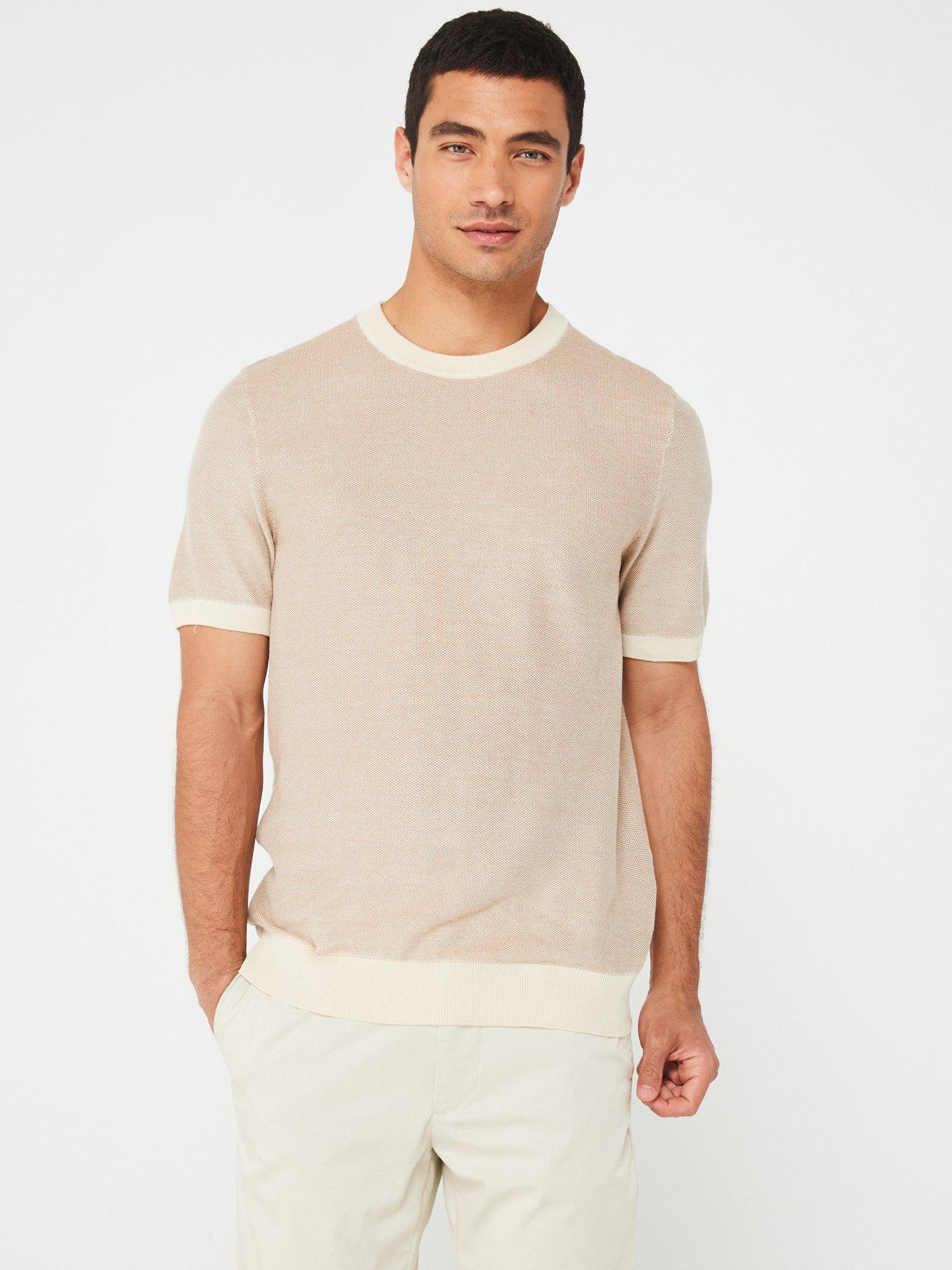 undefined Tantino Regular Fit Short Sleeve Jumper - Beige