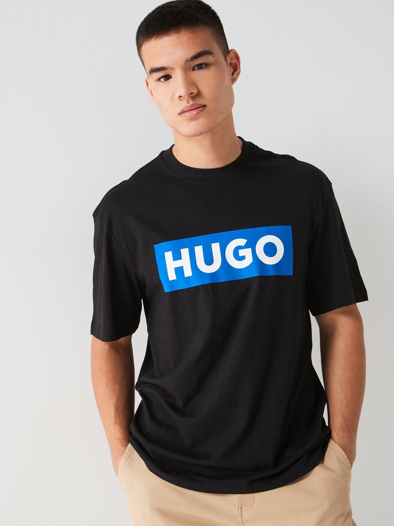 hugo-blue-nico-regular-logo-logo-t-shirt--black