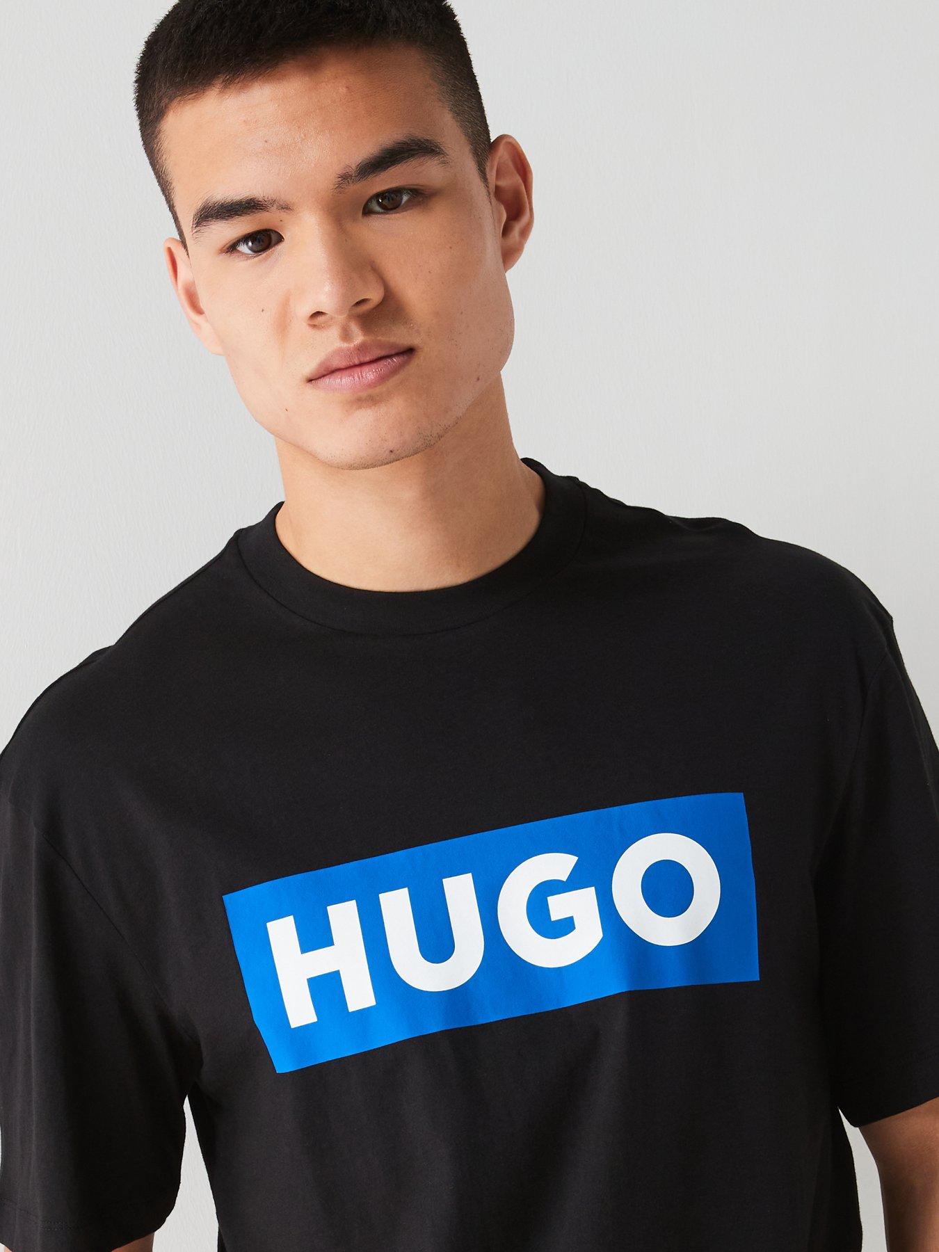 hugo-blue-nico-regular-logo-logo-t-shirt--blackoutfit