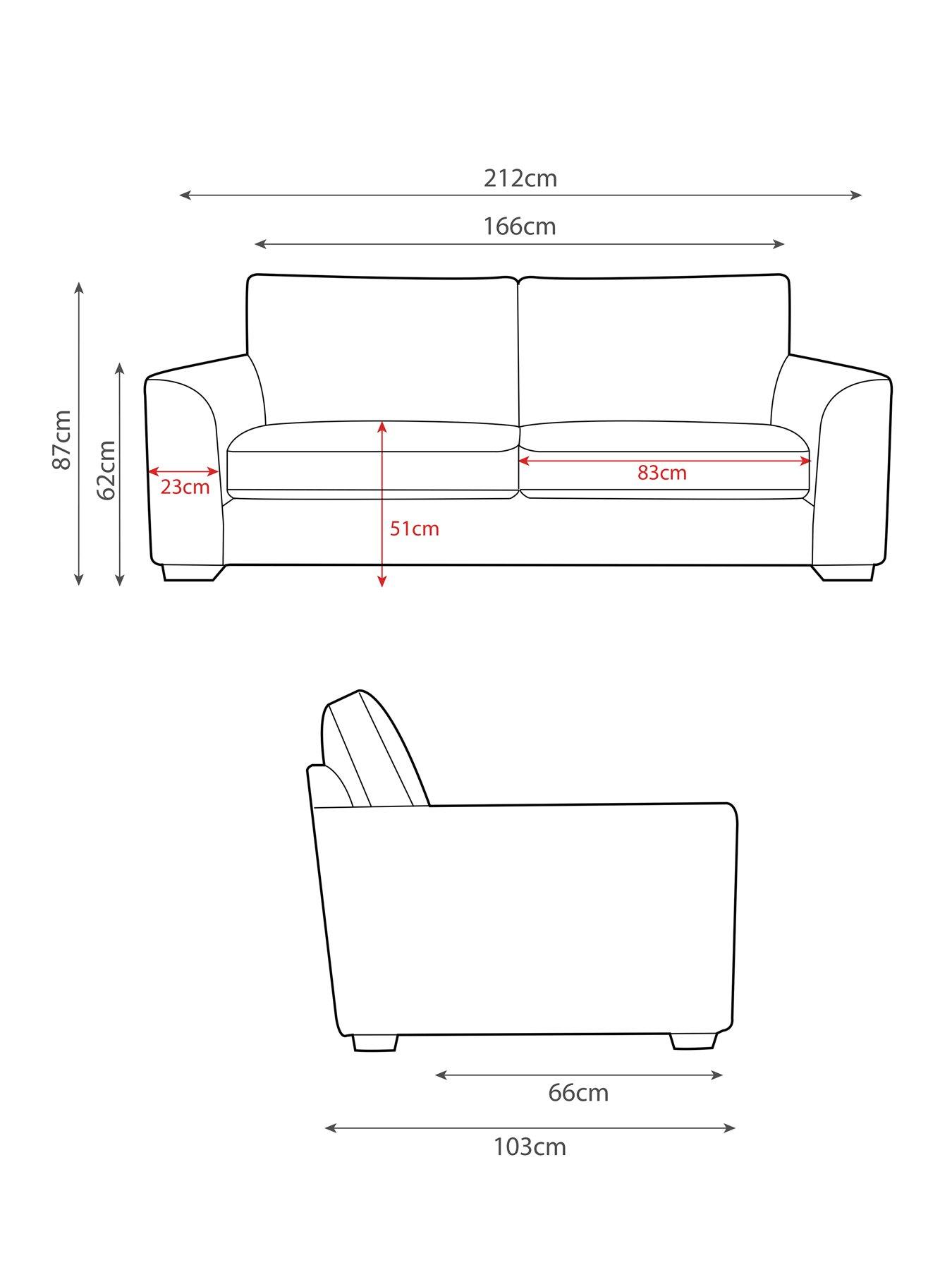 Image 5 of 5 of Very Home Arlo Fabric&nbsp;3 Seater Sofa&nbsp;- Made to order in the UK