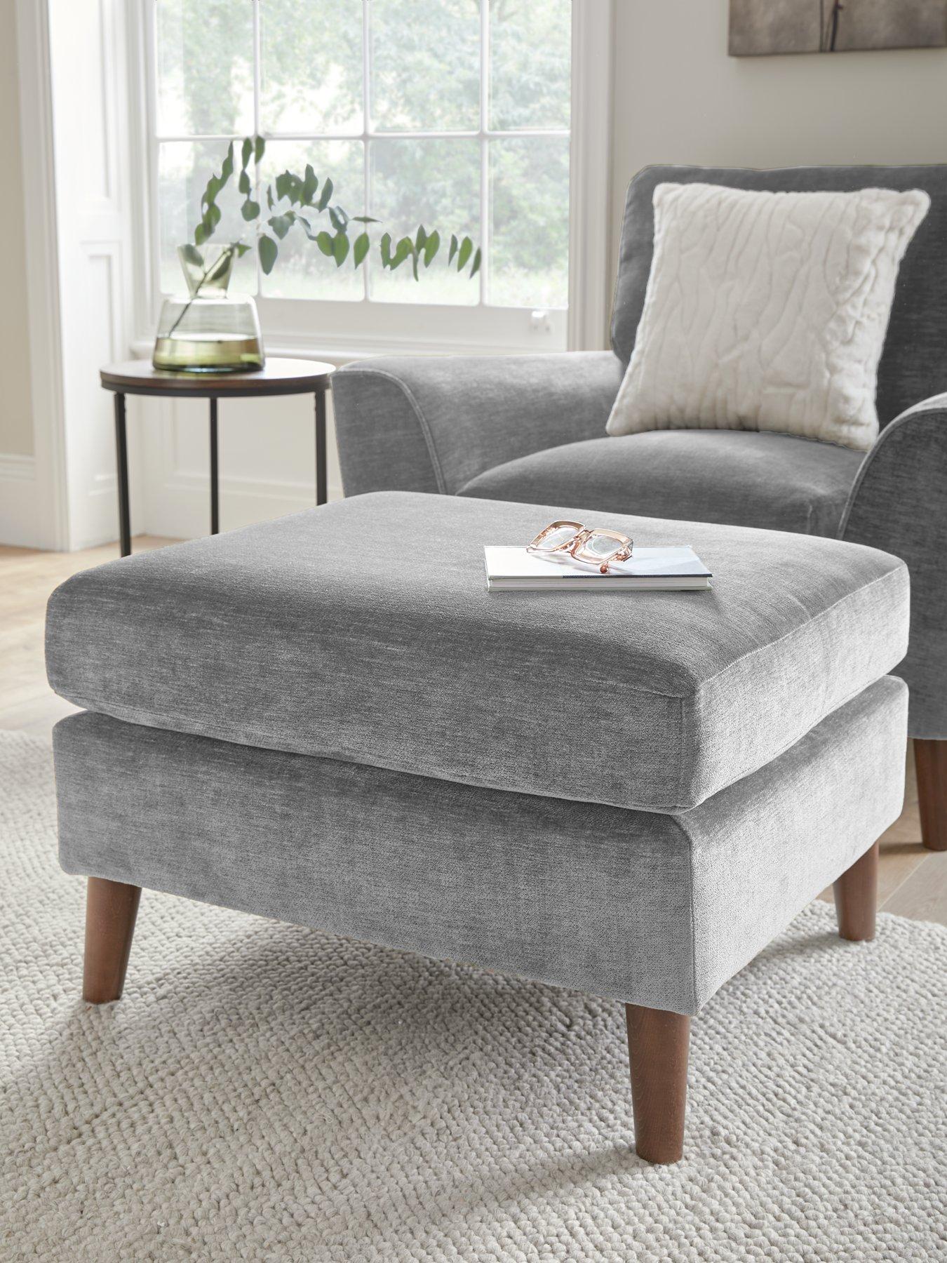 The Very Collection Astrid Fabric Footstool - Made to order in the UK
