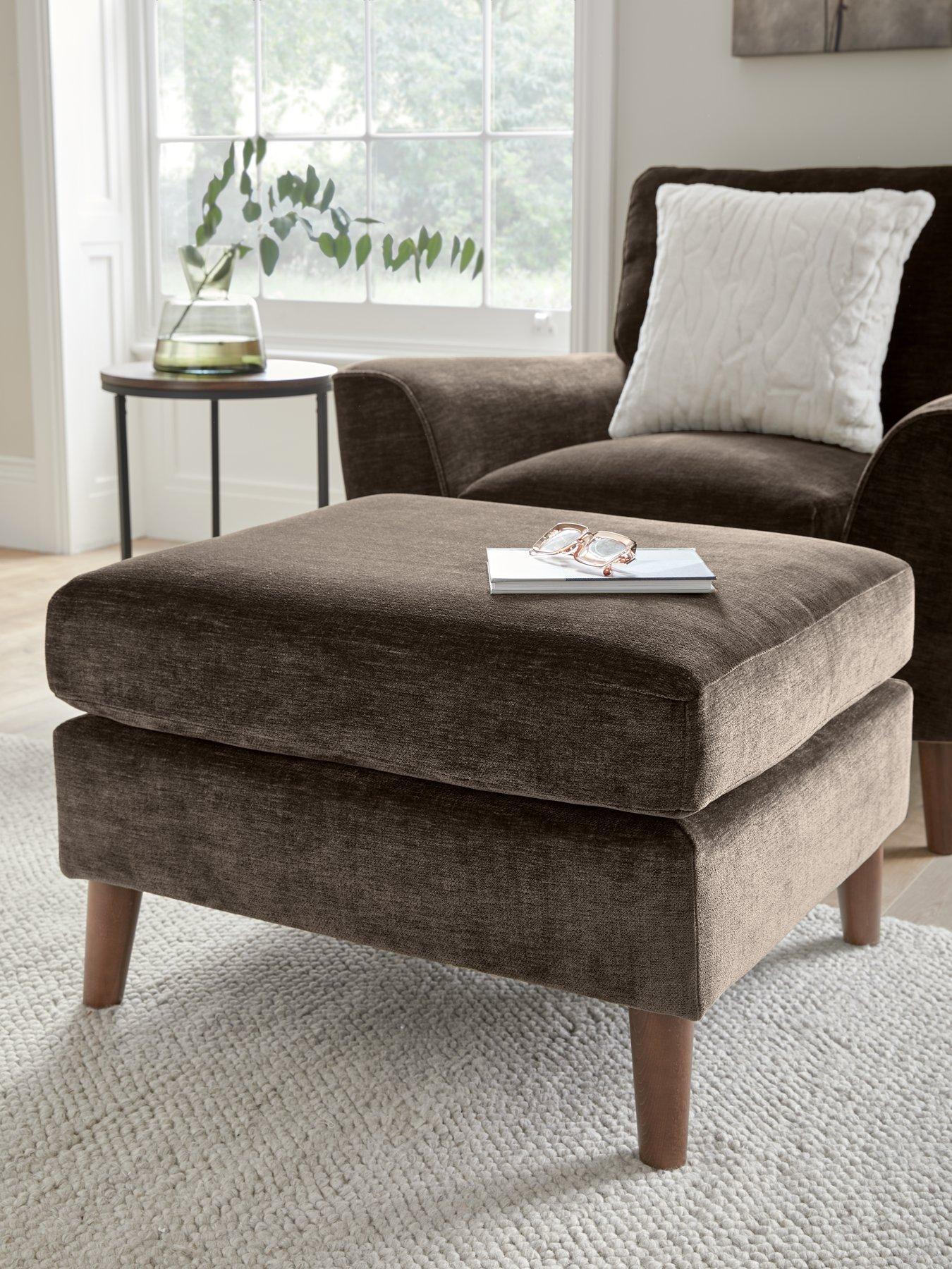 The Very Collection Astrid Fabric Footstool - Made to order in the UK