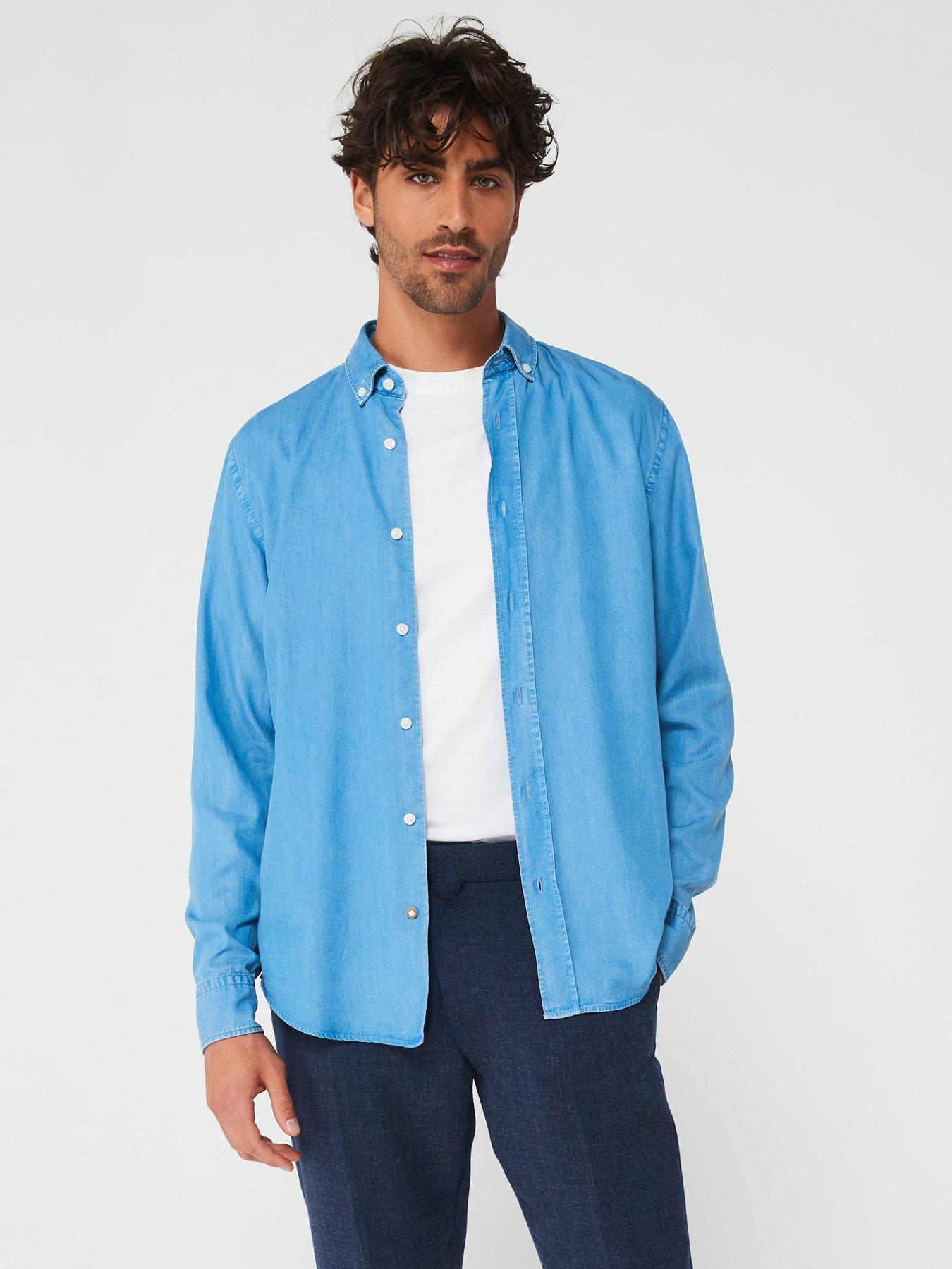 undefined Hal Casual Fit Long Sleeve Shirt - Bright Blue