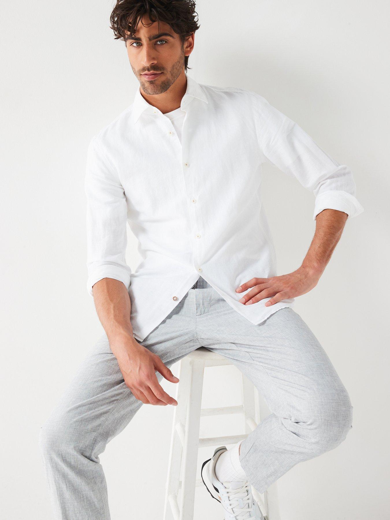 boss-hal-kent-casual-fit-long-sleeve-shirt-whiteoutfit