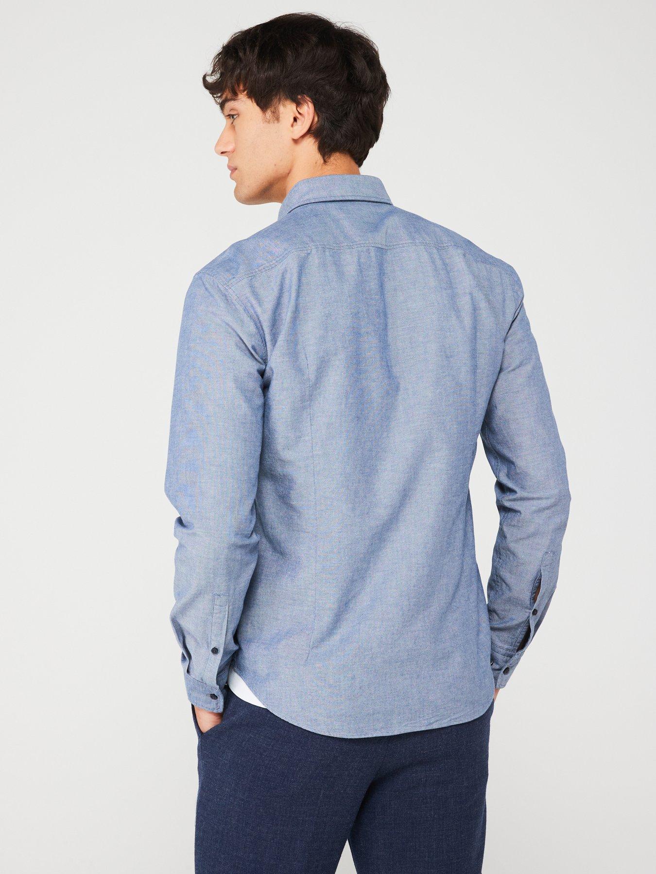 hugo-evito-slim-fit-long-sleeve-shirt-dark-bluestillFront