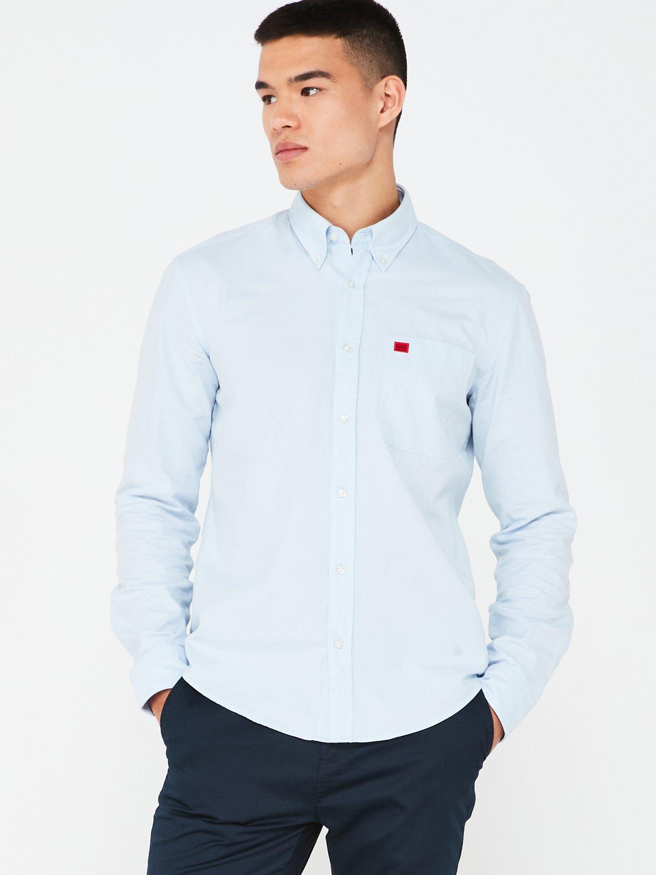 hugo-evito-slim-fit-long-sleeve-shirt-light-bluefront