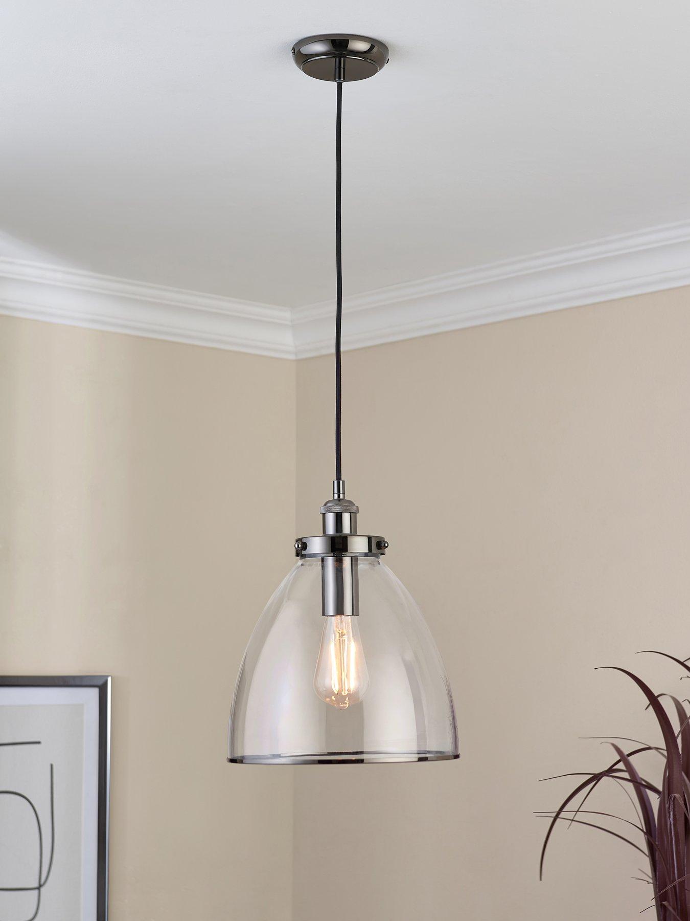 Image 1 of 6 of The Very Collection Jamey Pendant - Clear/Gunmetal