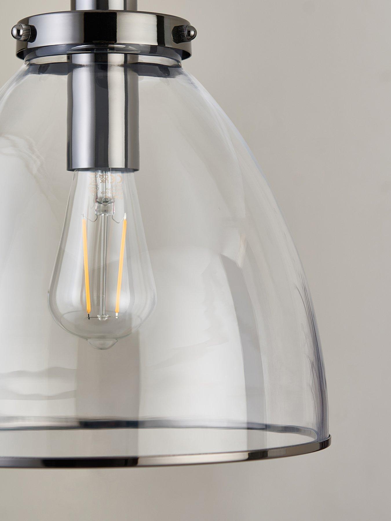 Image 4 of 6 of The Very Collection Jamey Pendant - Clear/Gunmetal