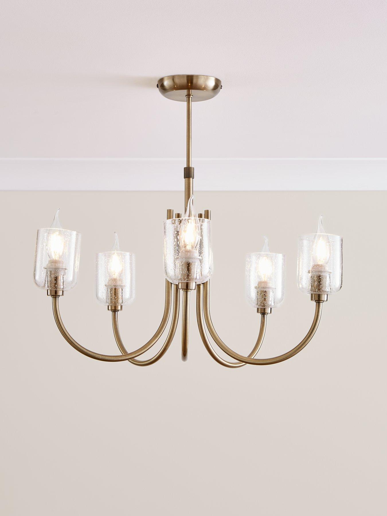 Very Home Stowe 5 Light Ceiling Pendant - Antique Brass