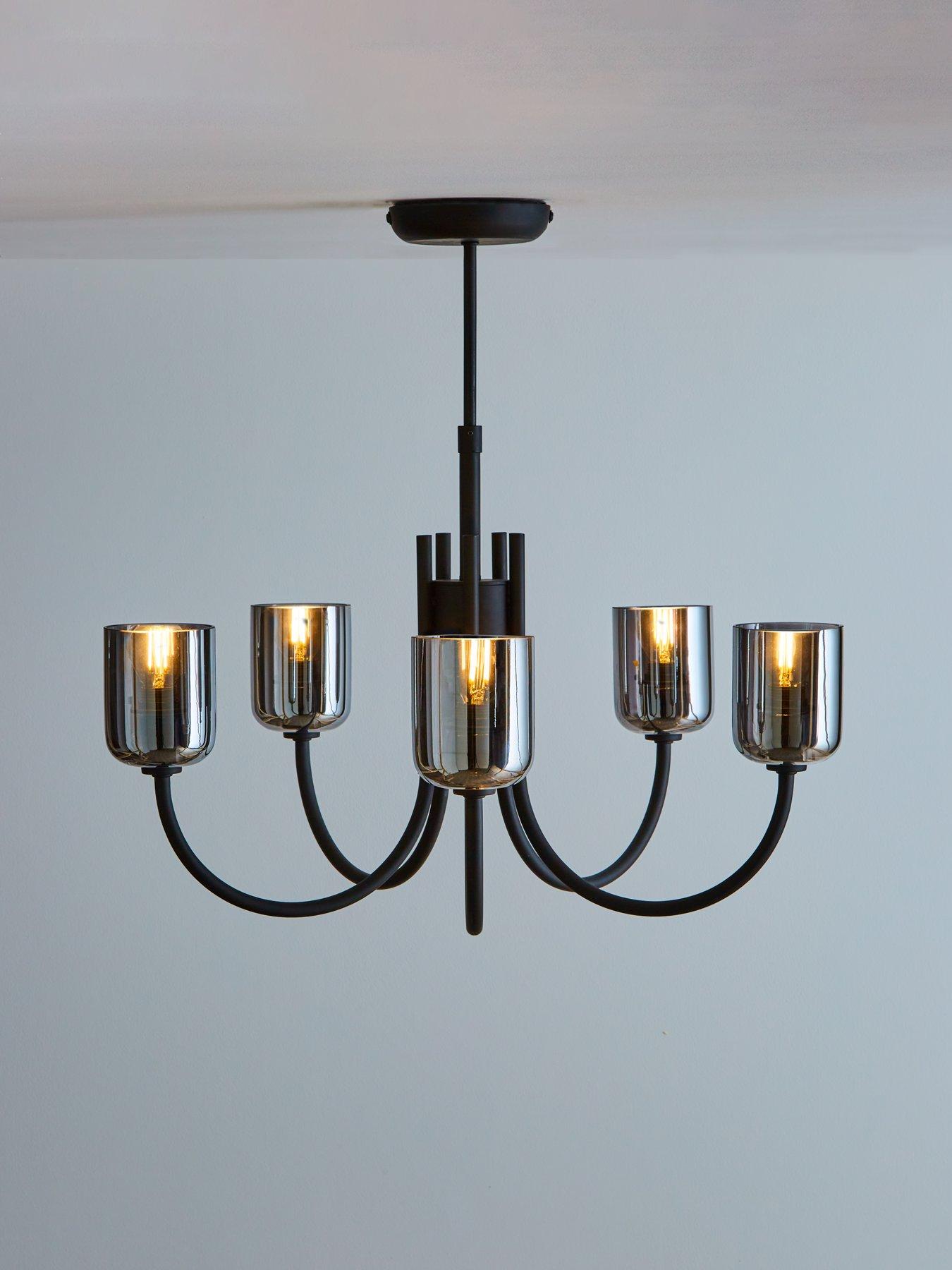 The Very Collection Stowe 5 Light Ceiling Pendant - Black