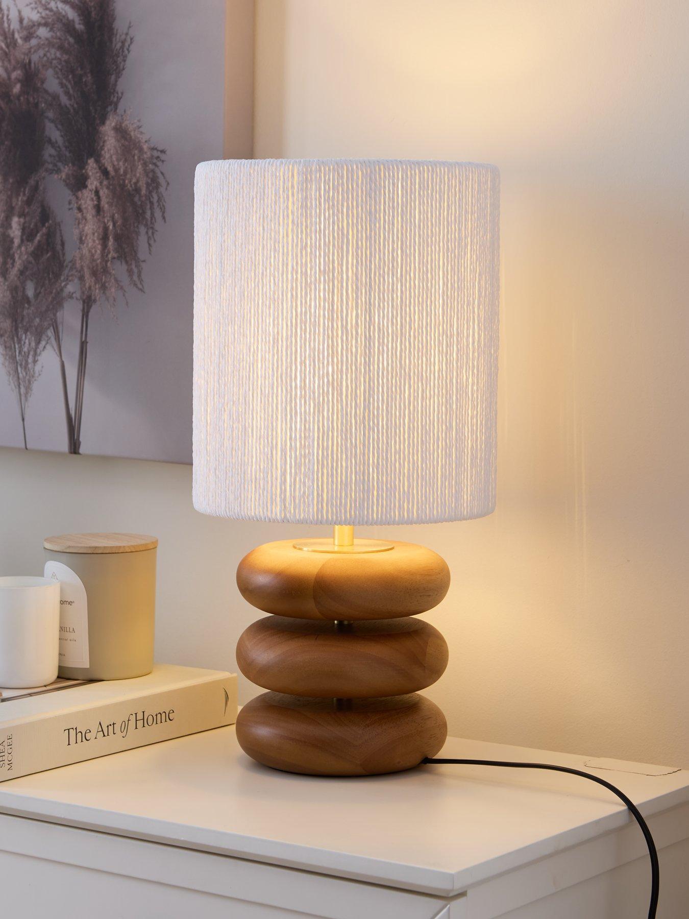 Image 1 of 6 of The Very Collection Wood Stack Table Lamp