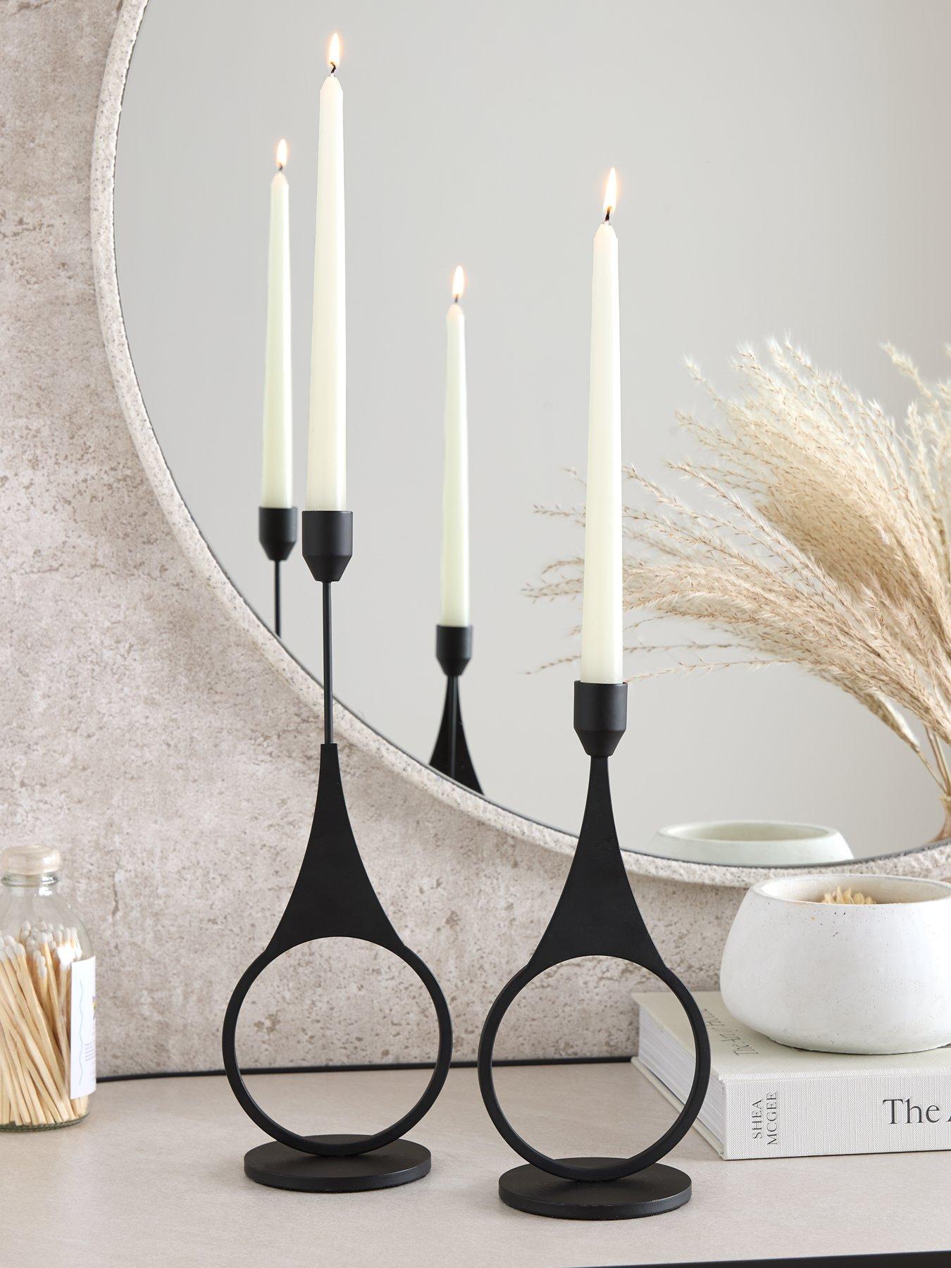 michelle-keegan-home-set-of-2-black-abstract-candle-holders