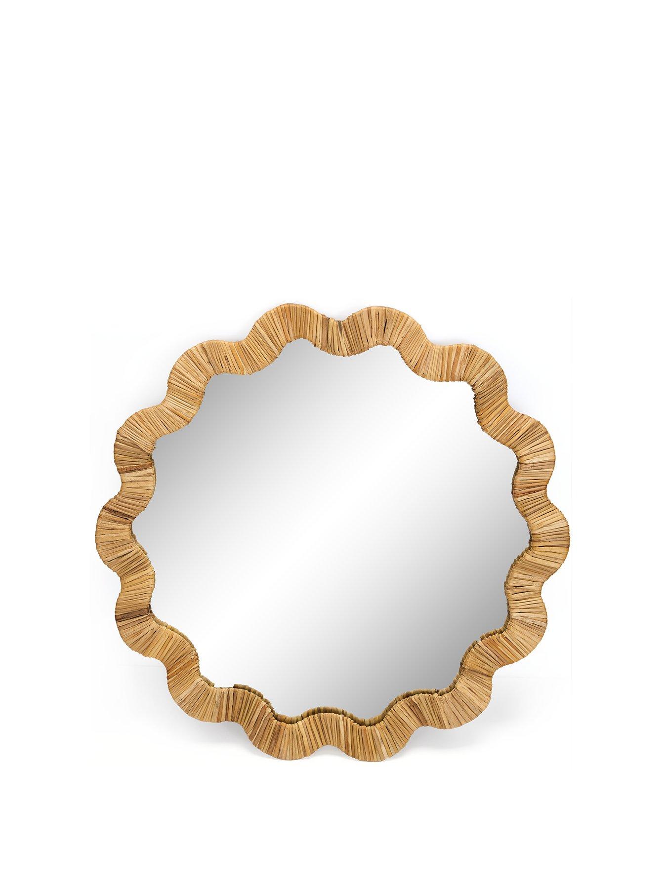 Image 2 of 7 of The Very Collection Wavy Woven Mirror 75cm
