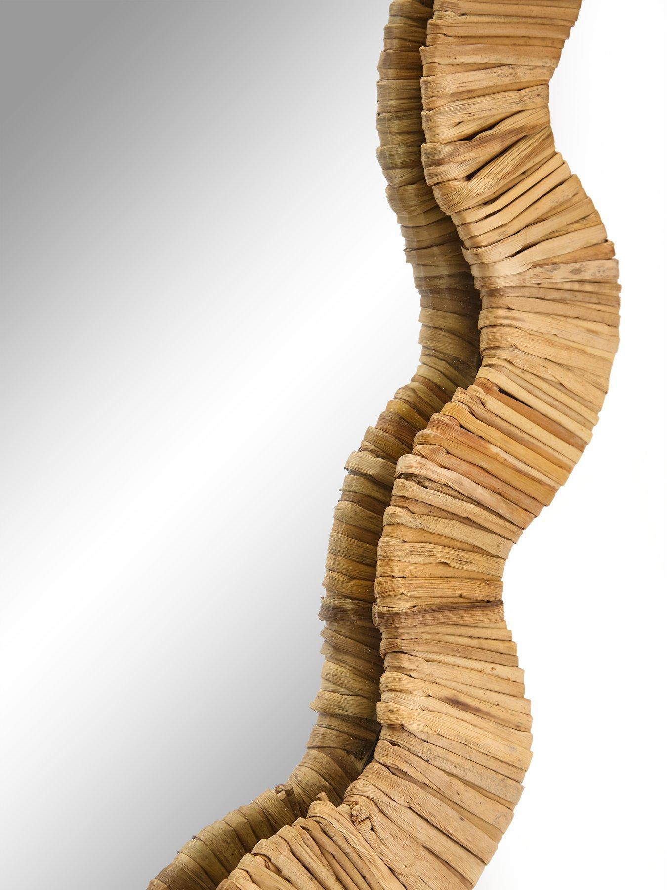 Image 7 of 7 of The Very Collection Wavy Woven Mirror 75cm