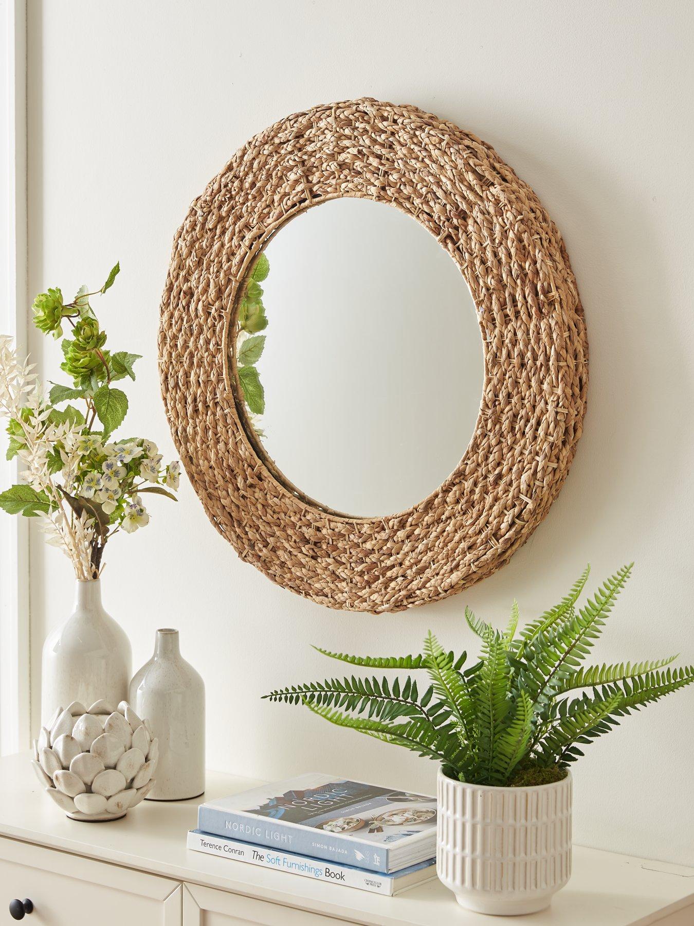 Image 1 of 5 of The Very Collection Darla Wicker Woven Mirror 66cm