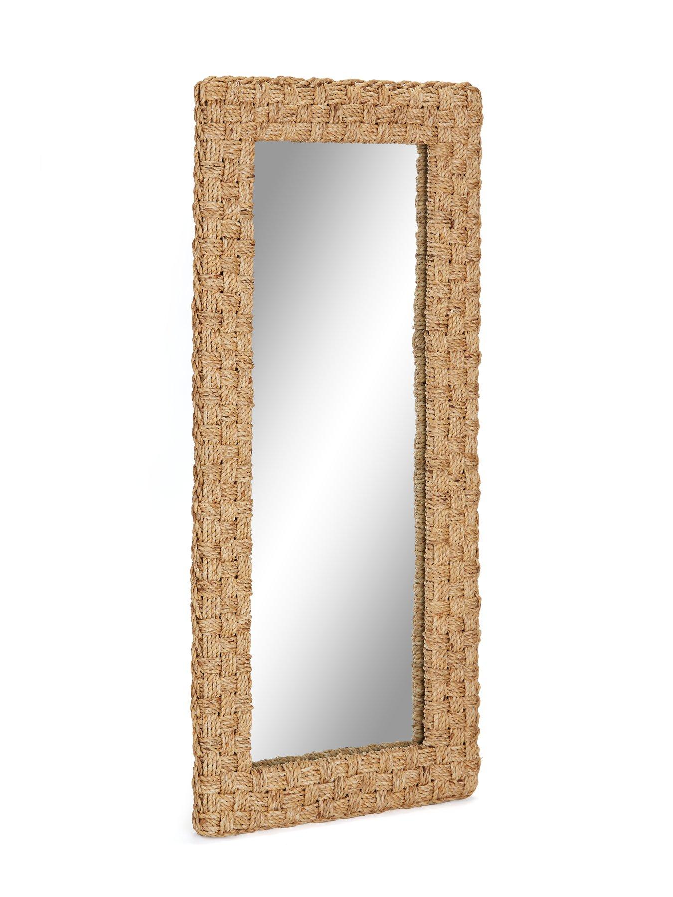 Image 3 of 6 of The Very Collection Rectangle Woven Mirror 100x45cm