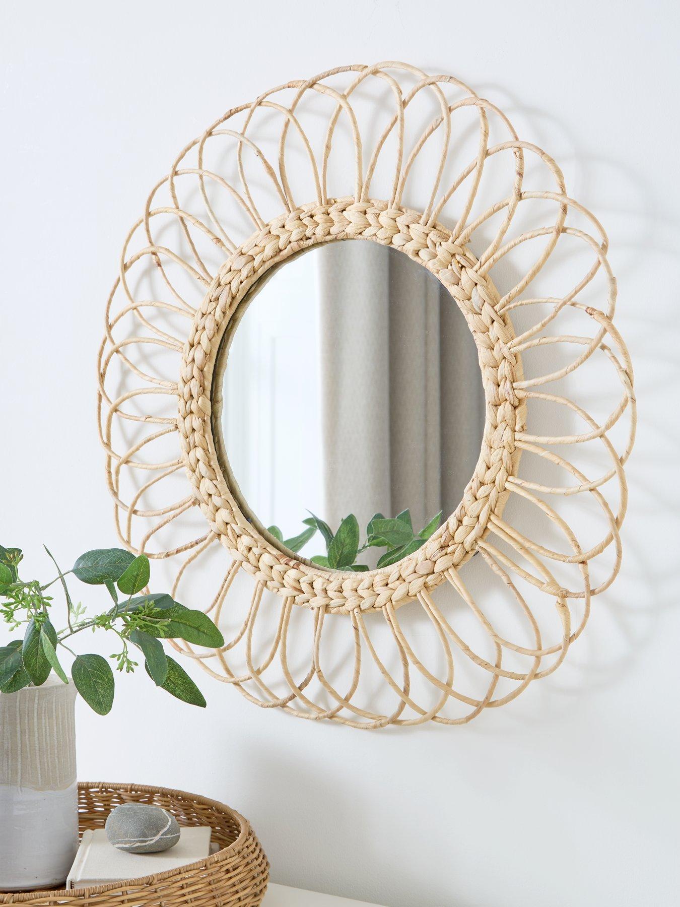 Very Home Water Hyacinth Mirror 90cm