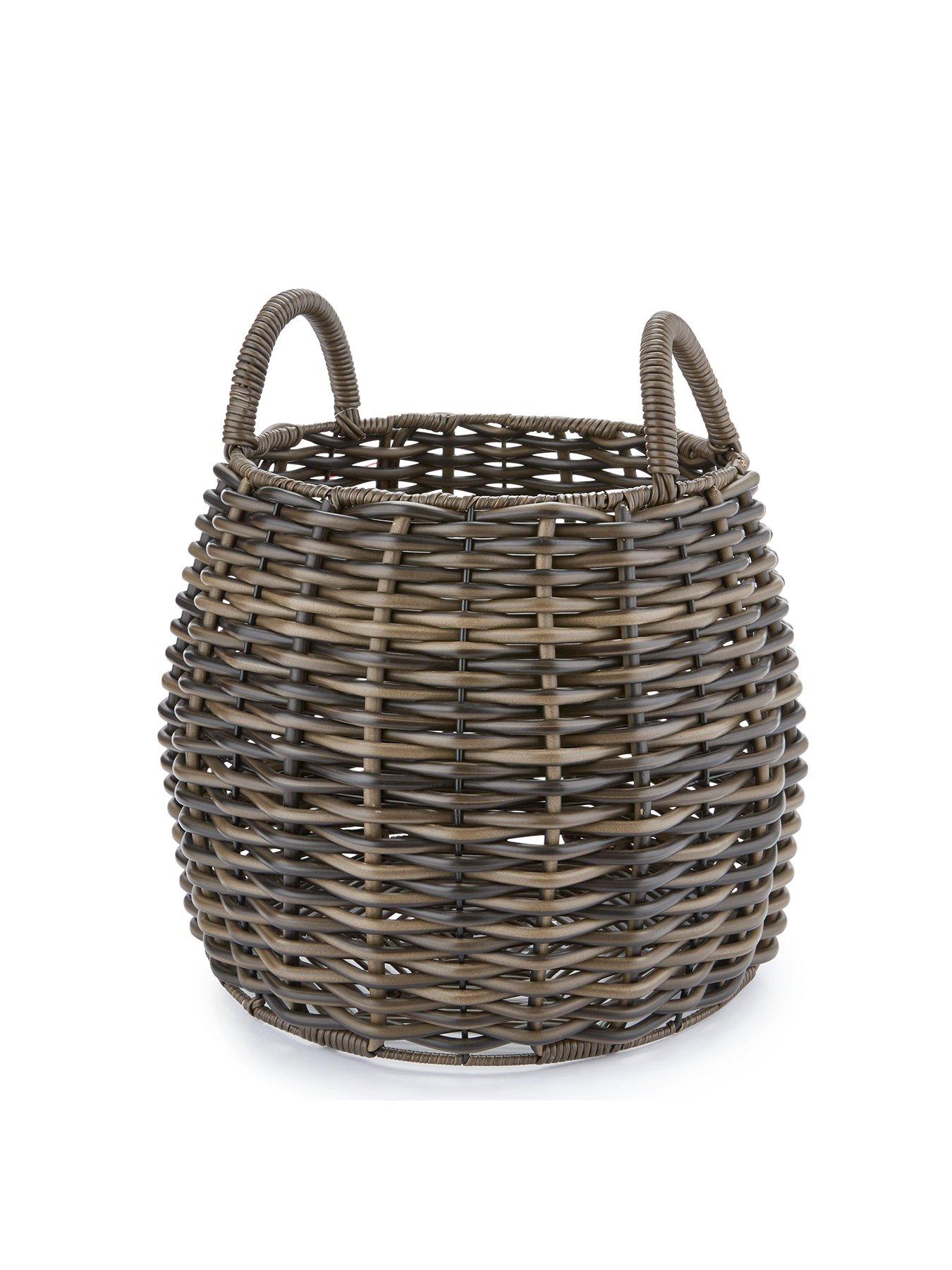 very-home-round-dark-woven-basketstillFront