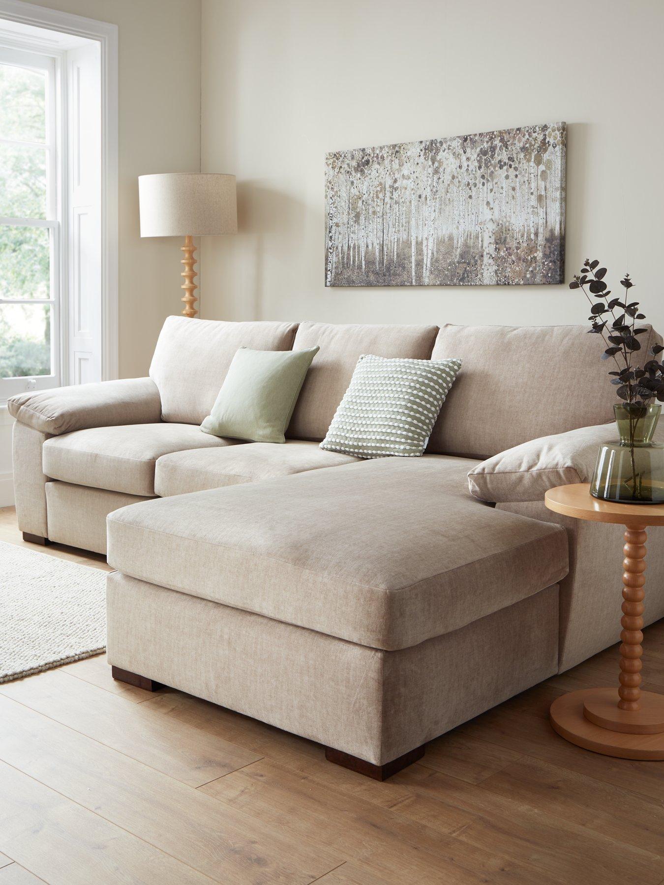 Very Home Eliza Right Hand 3 Seater Fabric Chaise Sofa - FSC® Certified