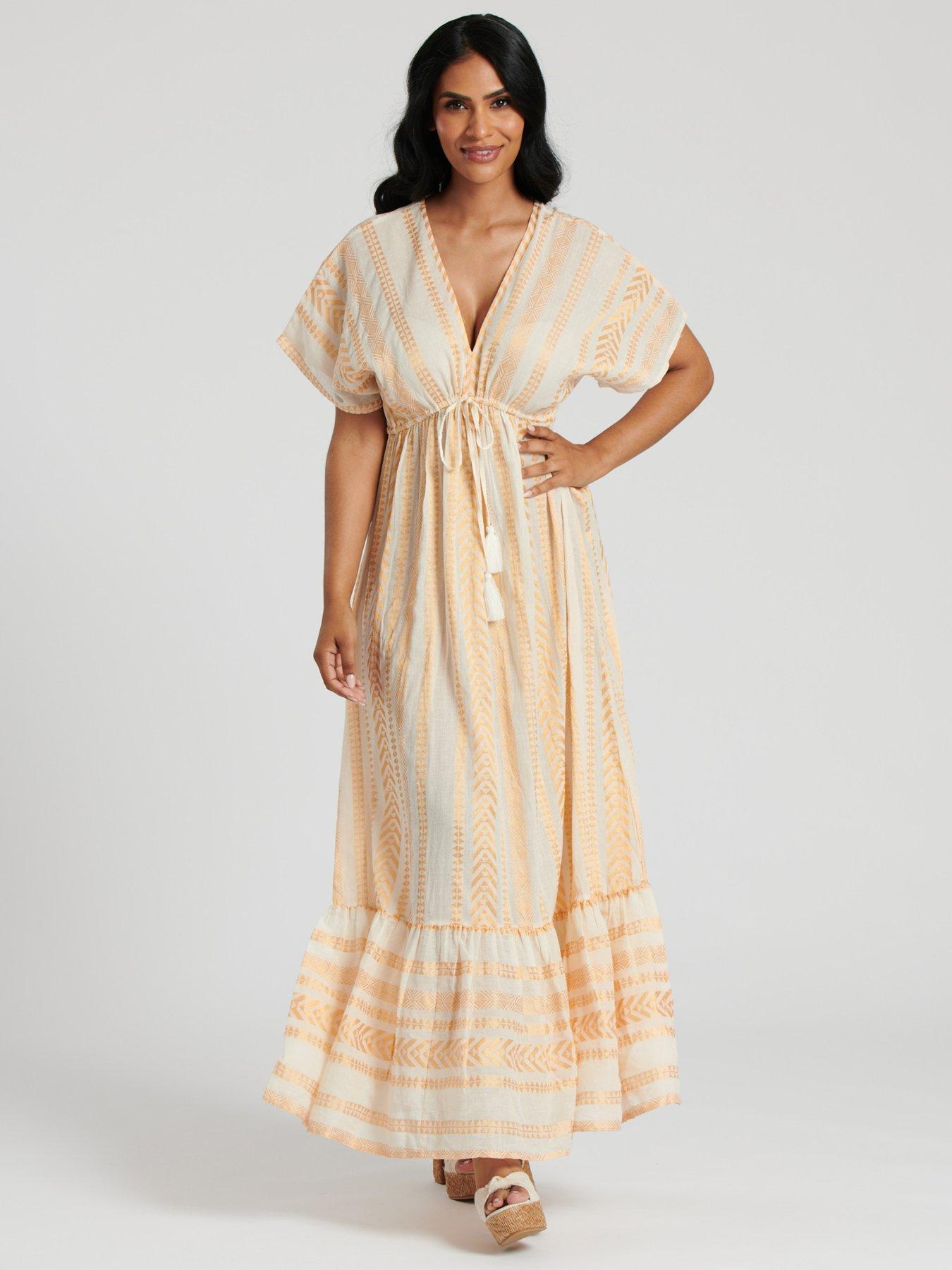 south-beach-metallic-jacquard-v-neck-maxi-dress-gold