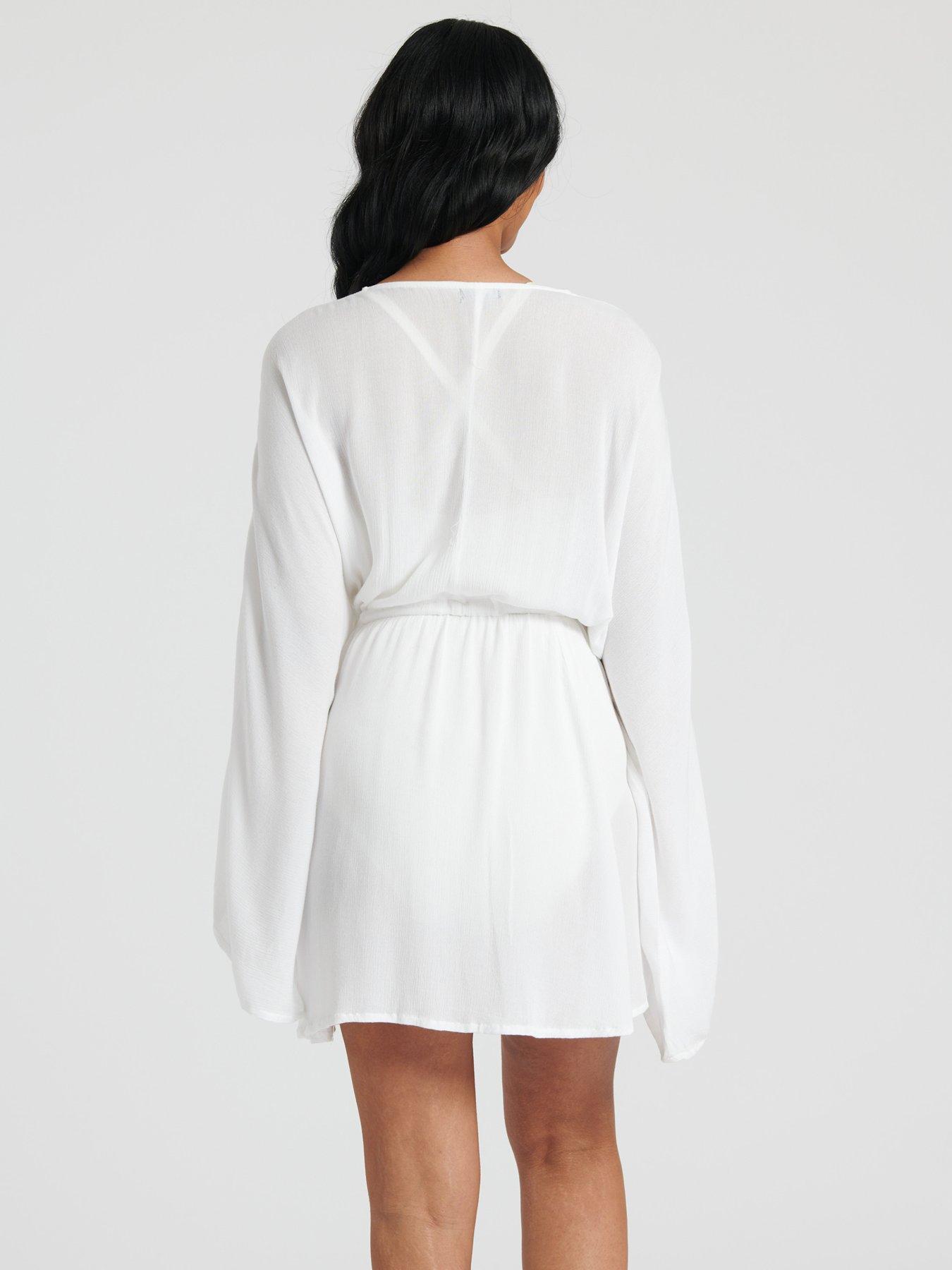 south-beach-crinkle-viscose-deep-plunge-beach-dress-whitestillFront