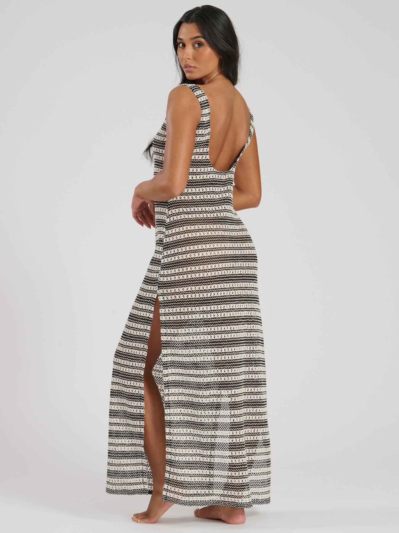 south-beach-monochrome-crochet-stripe-maxi-beach-dressstillFront