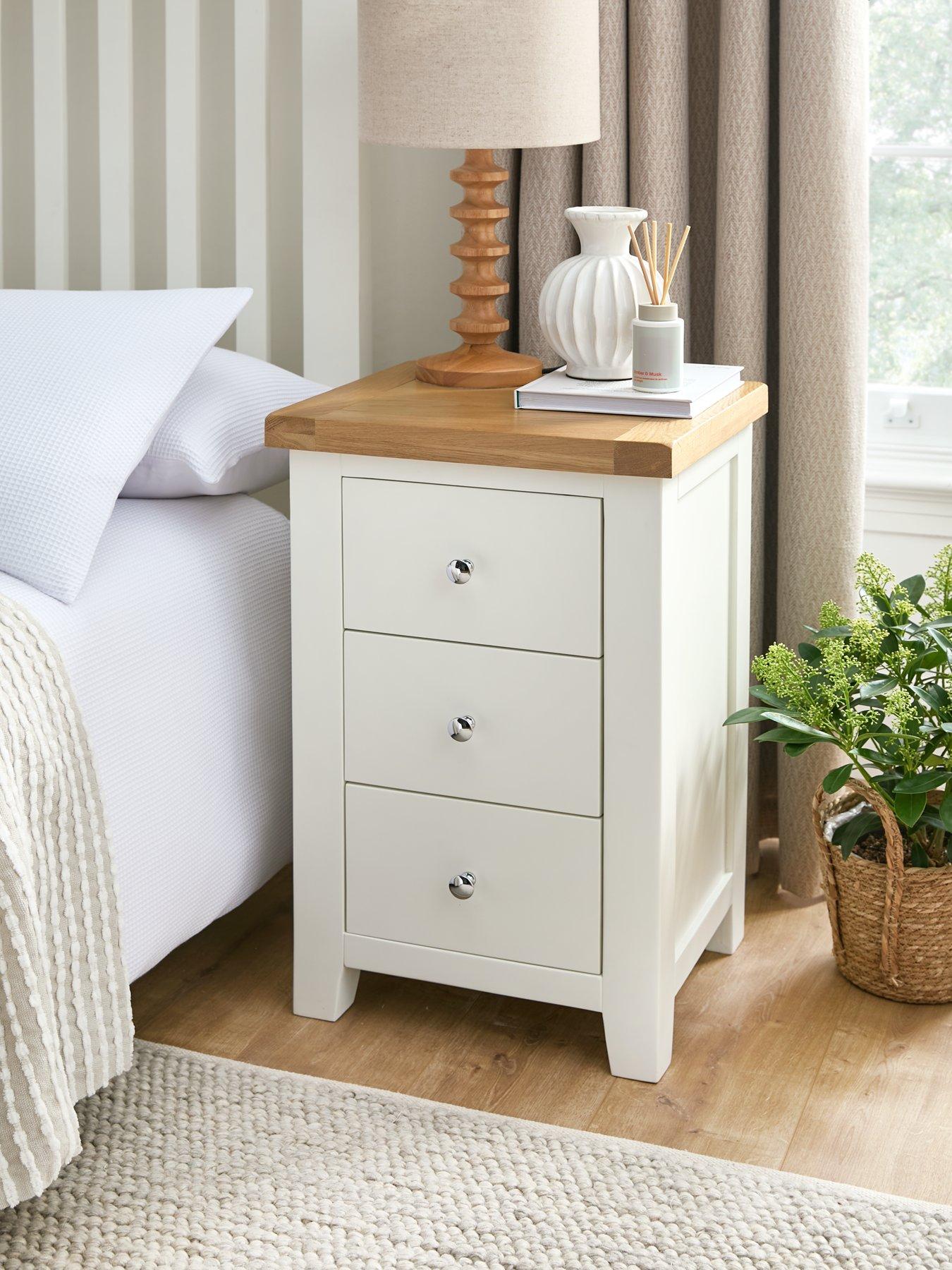 Image 1 of 6 of Very Home Hamilton&nbsp;3 Drawer Bedside Table - contains Solid Wood