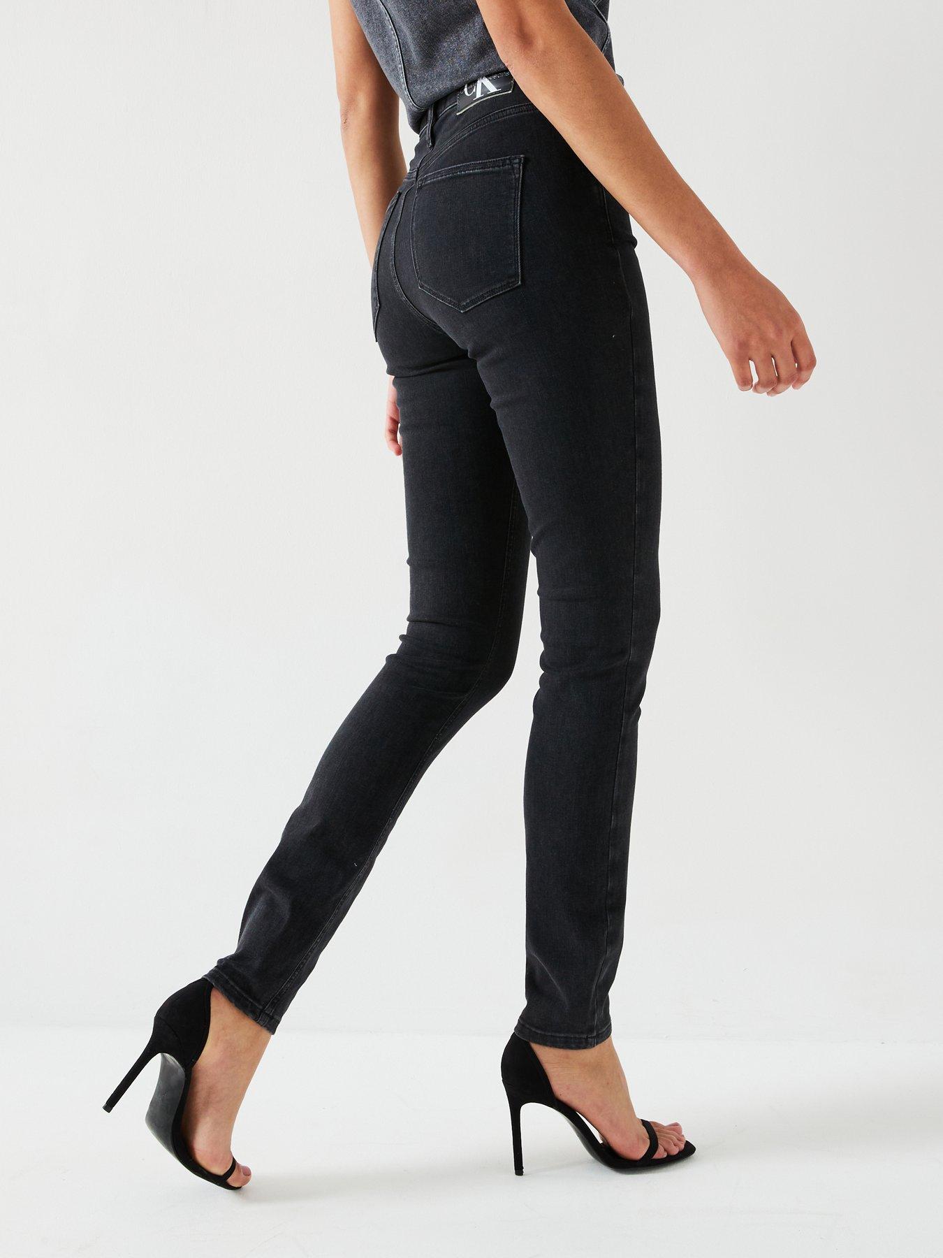 Image 2 of 5 of Calvin Klein Jeans High Rise Skinny Jean - Black