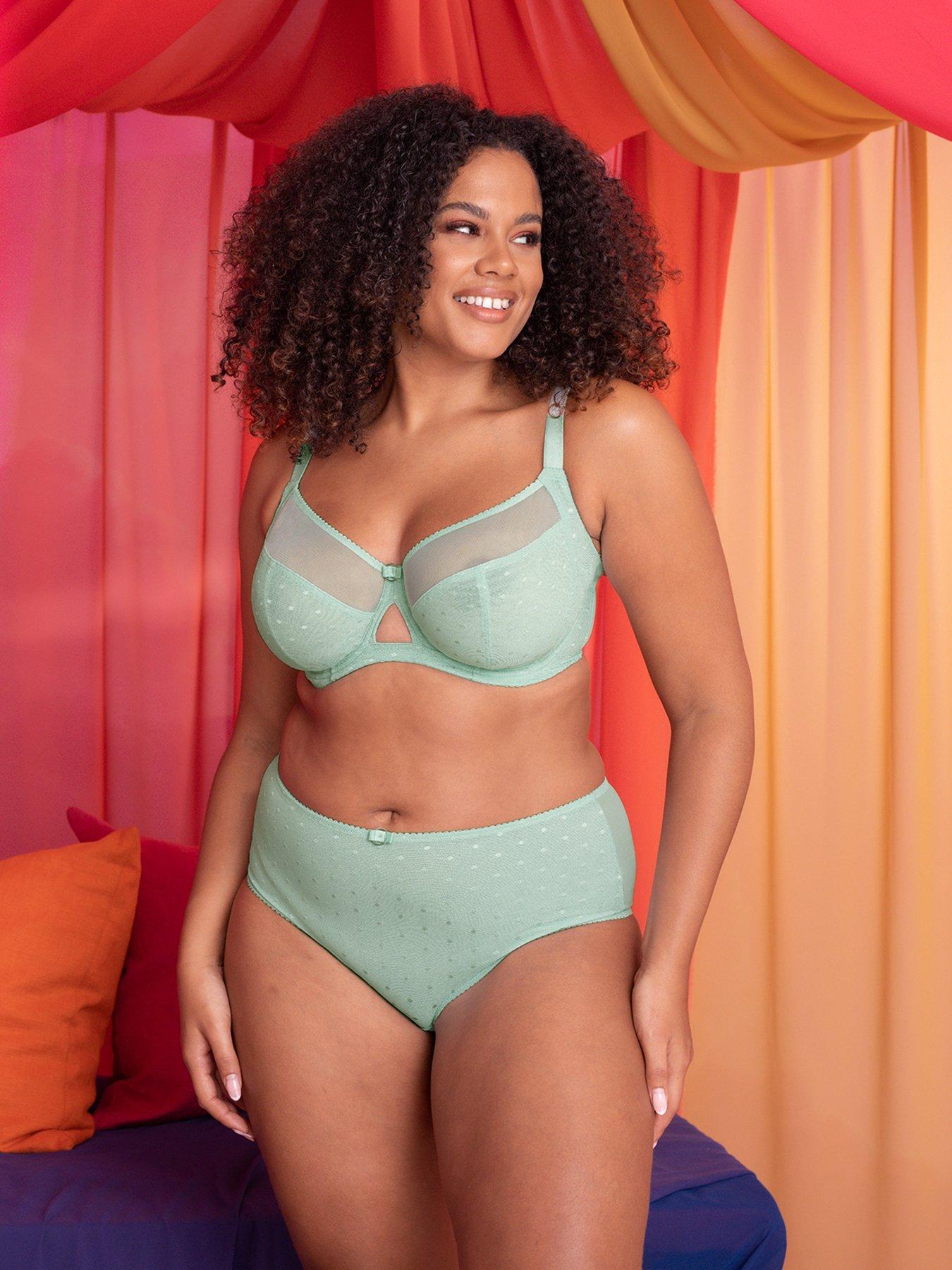 Victory Polka 4 Part Balcony Bra - Green