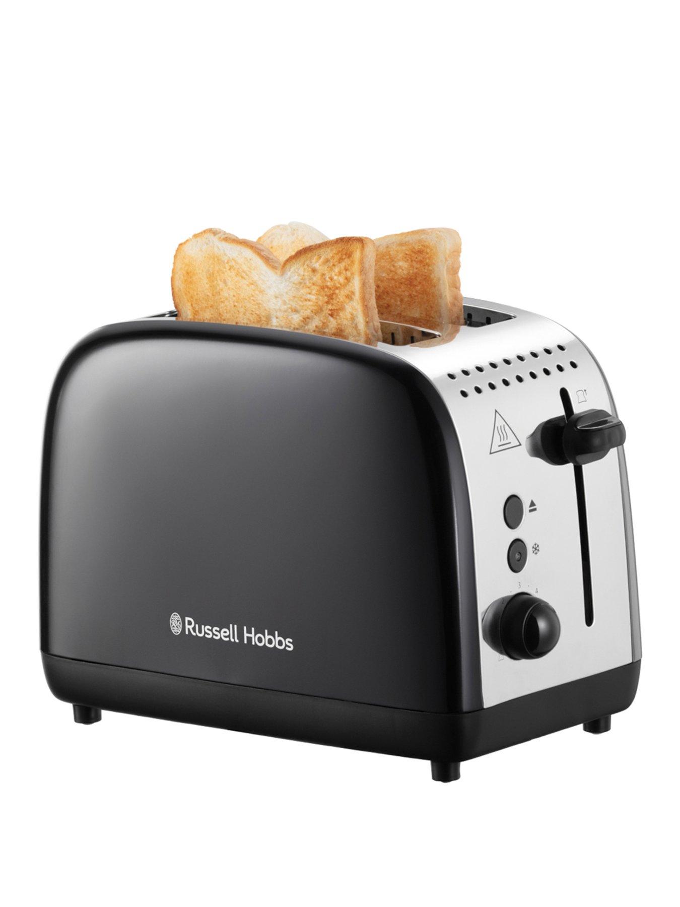 Russell Hobbs Stainless Steel 2-Slice Toaster - Black