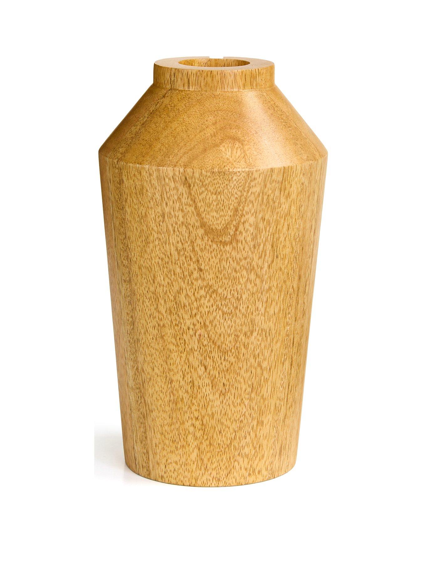 Image 2 of 5 of Very Home Faded Medium Wooden Vase