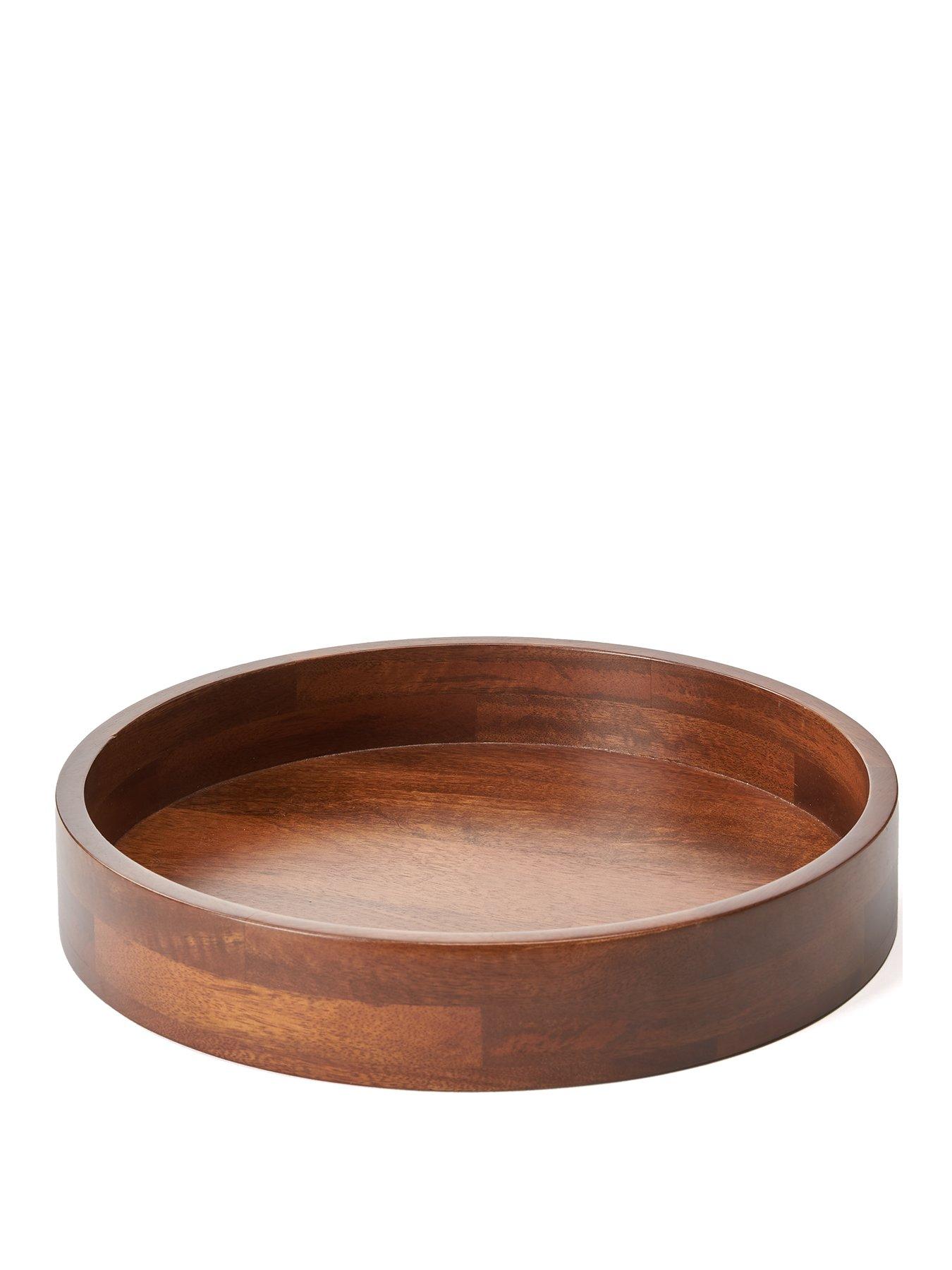 Image 2 of 5 of Michelle Keegan Home Round Walnut Tray
