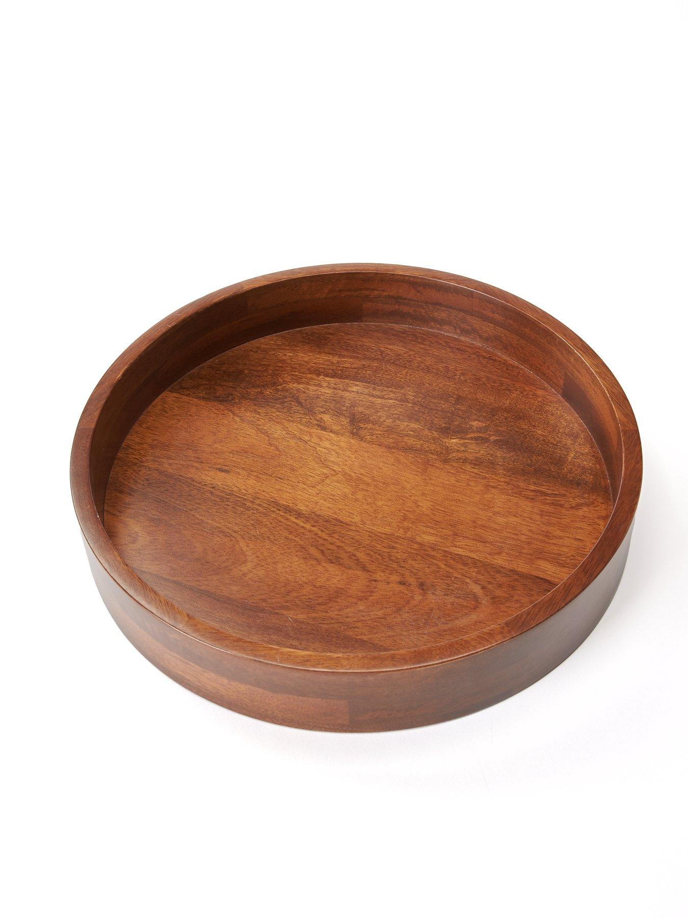 Image 3 of 5 of Michelle Keegan Home Round Walnut Tray